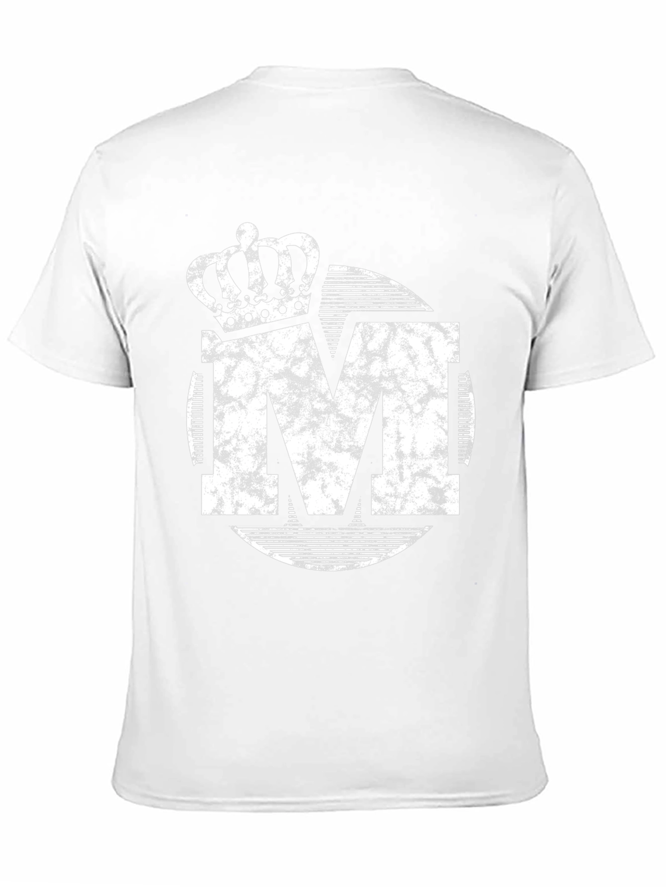 Crown Initial M Graphic Print Black T-Shirt