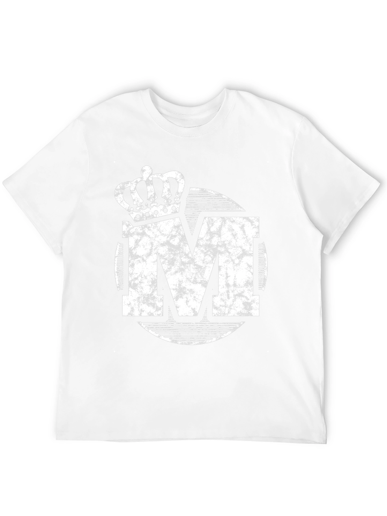 Crown Initial M Graphic Print Black T-Shirt