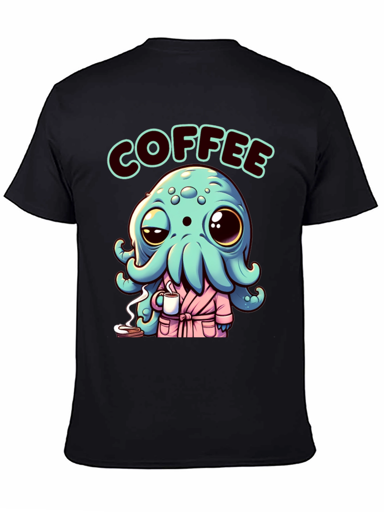 Coffee Octopus T-Shirt: Sea Creature Morning Humor
