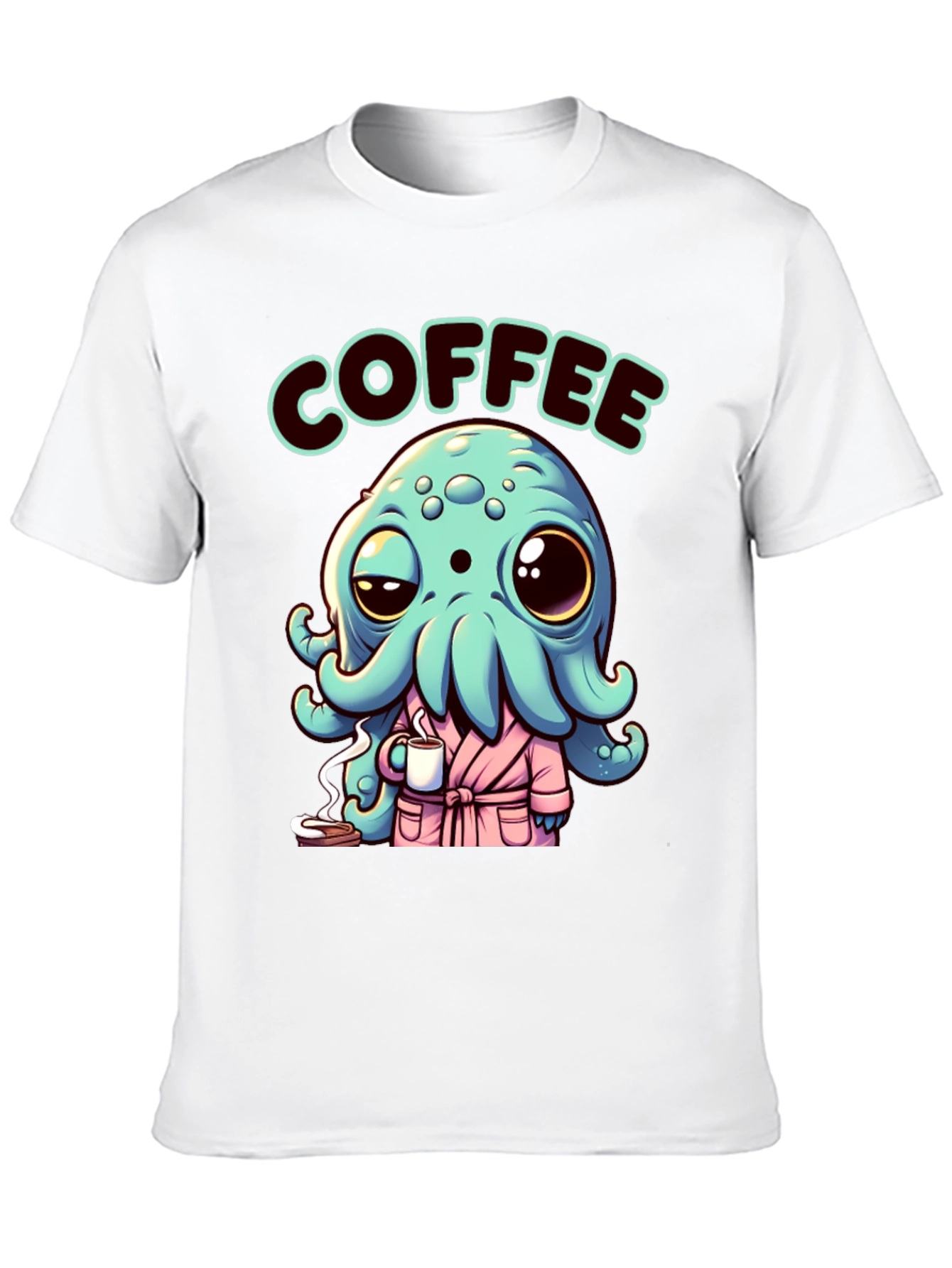 Coffee Octopus T-Shirt: Sea Creature Morning Humor