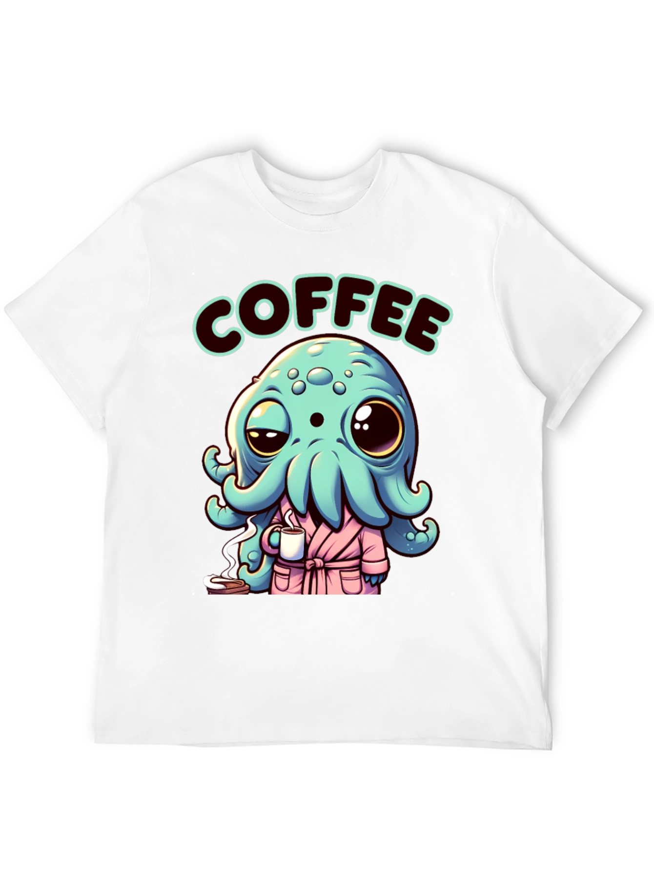Coffee Octopus T-Shirt: Sea Creature Morning Humor