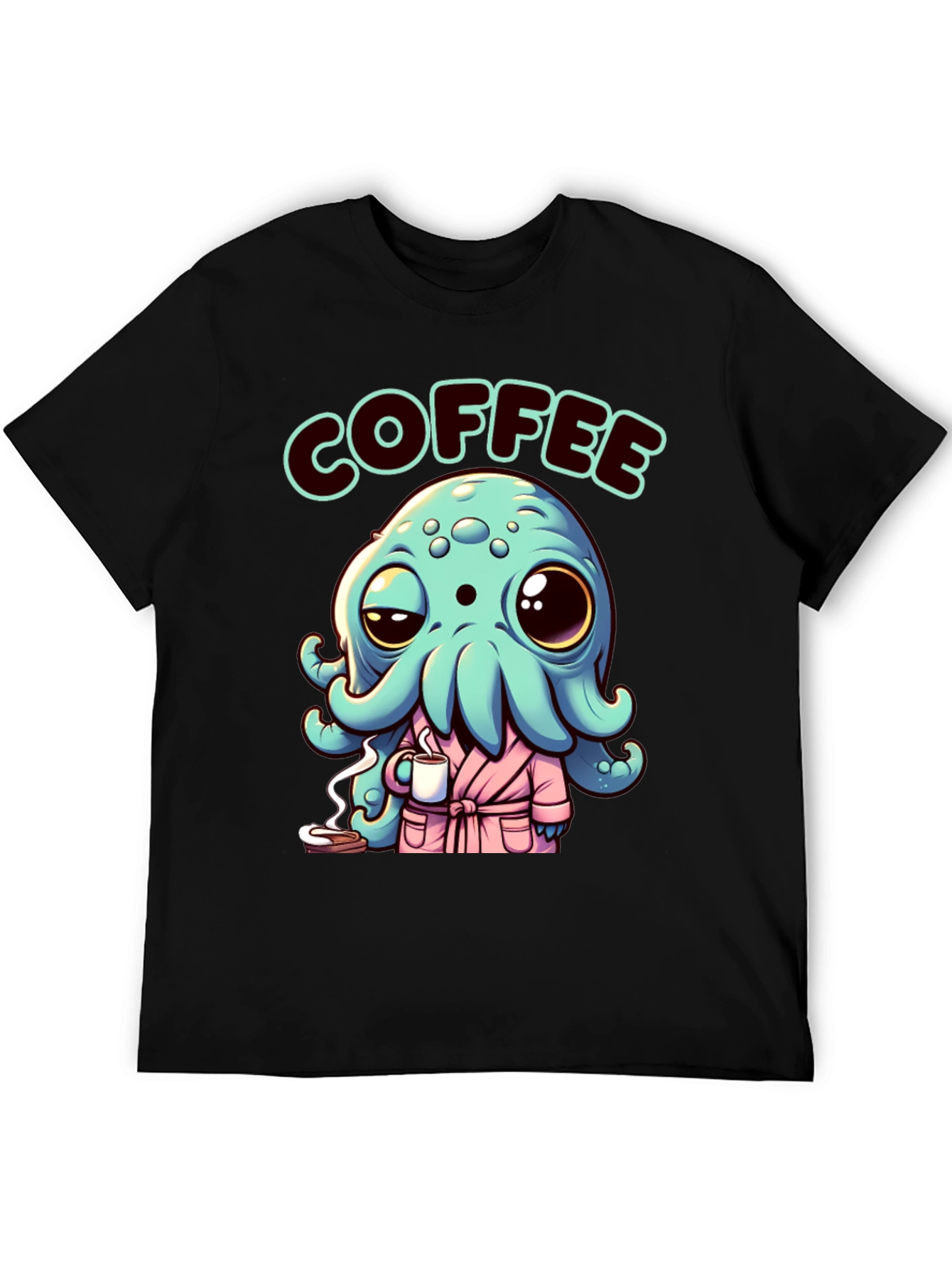 Coffee Octopus T-Shirt: Sea Creature Morning Humor