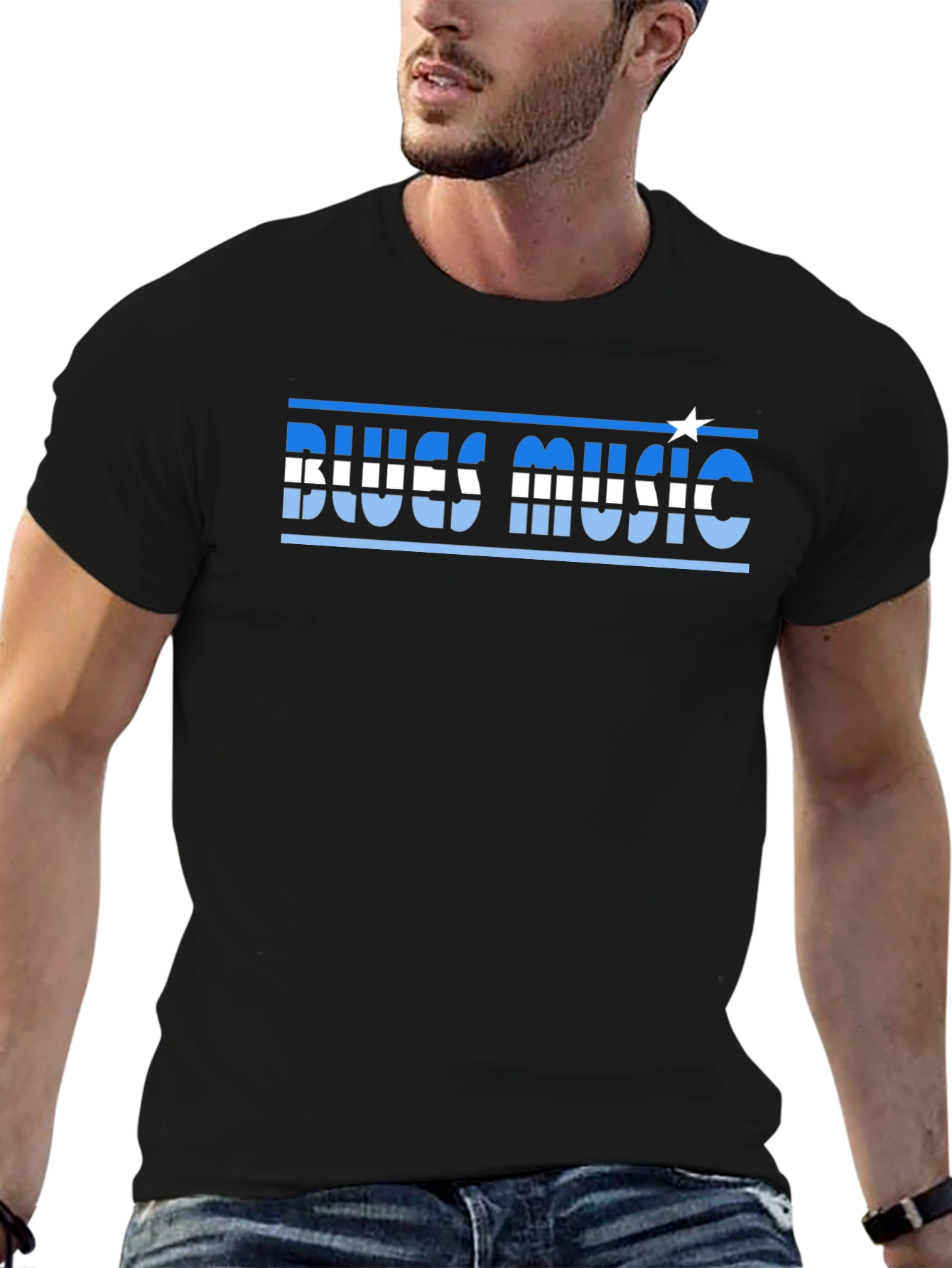 Blues Music Graphic T-Shirt - Cool Band Tee