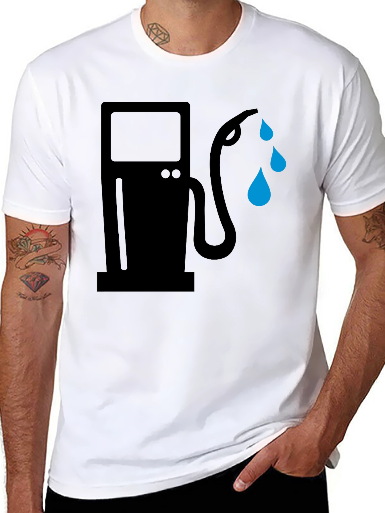 Gas Pump Tee - Black Graphic T-Shirt