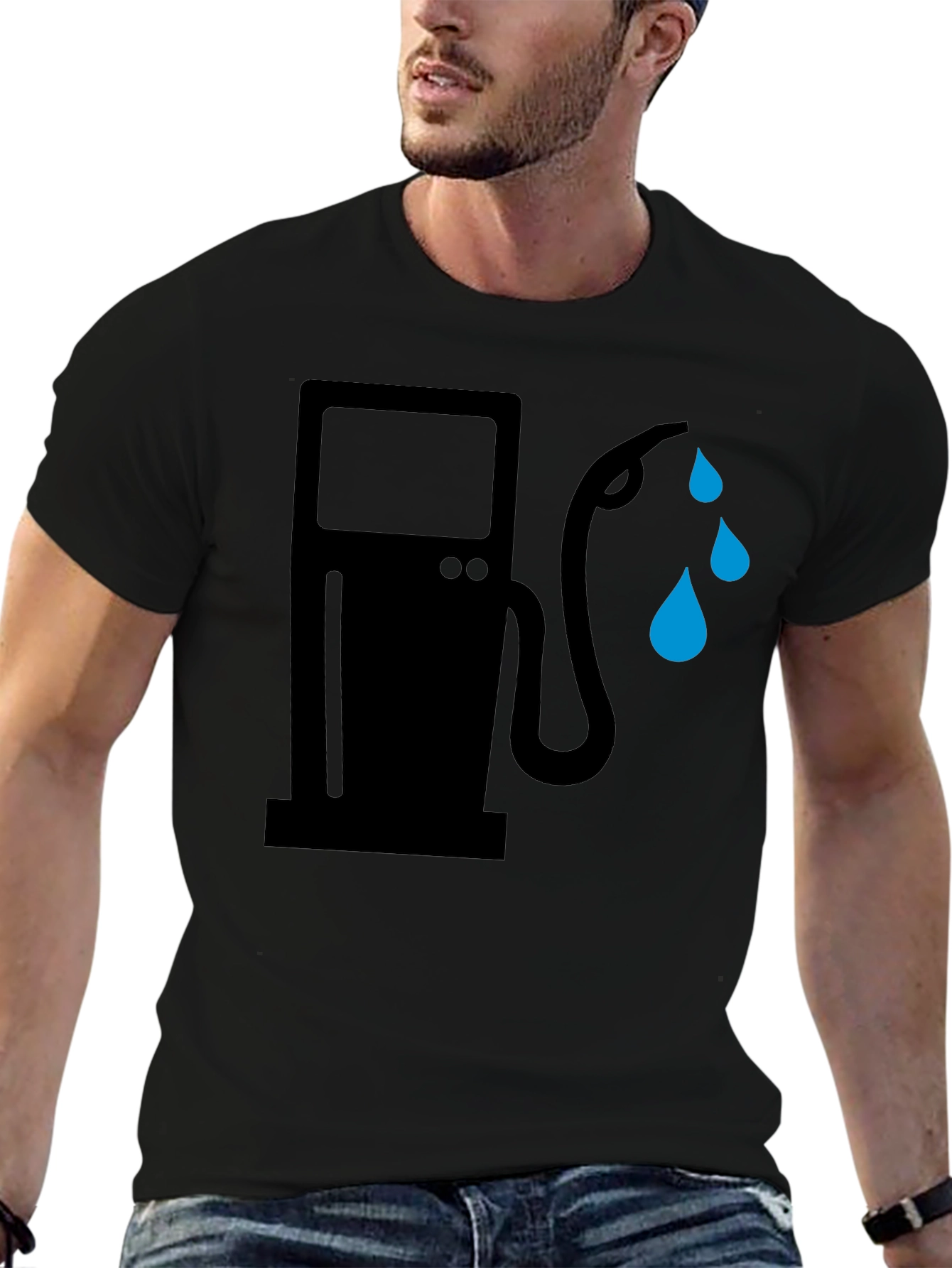Gas Pump Tee - Black Graphic T-Shirt