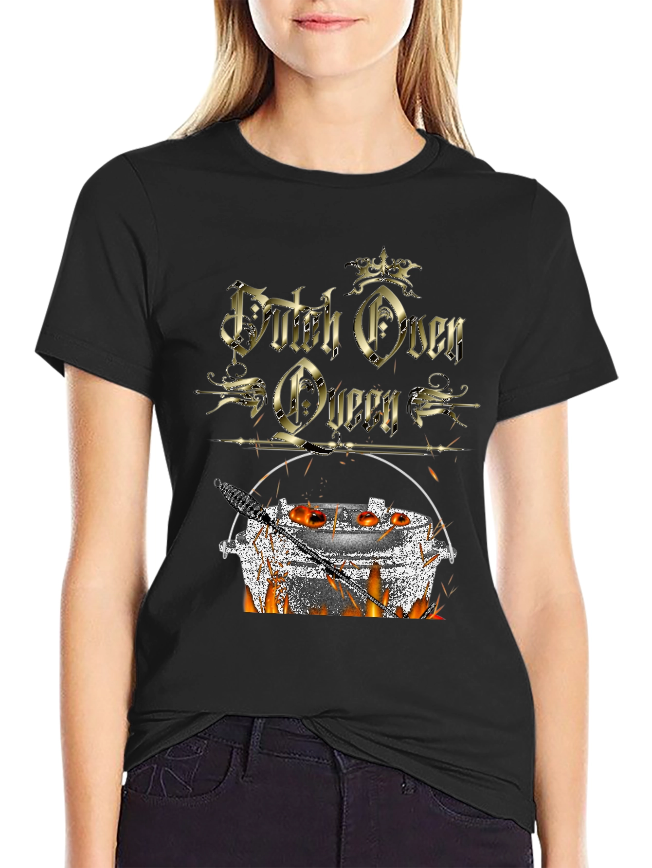 Dutch Oven Queen T-Shirt - Outdoor Cooking Apparel