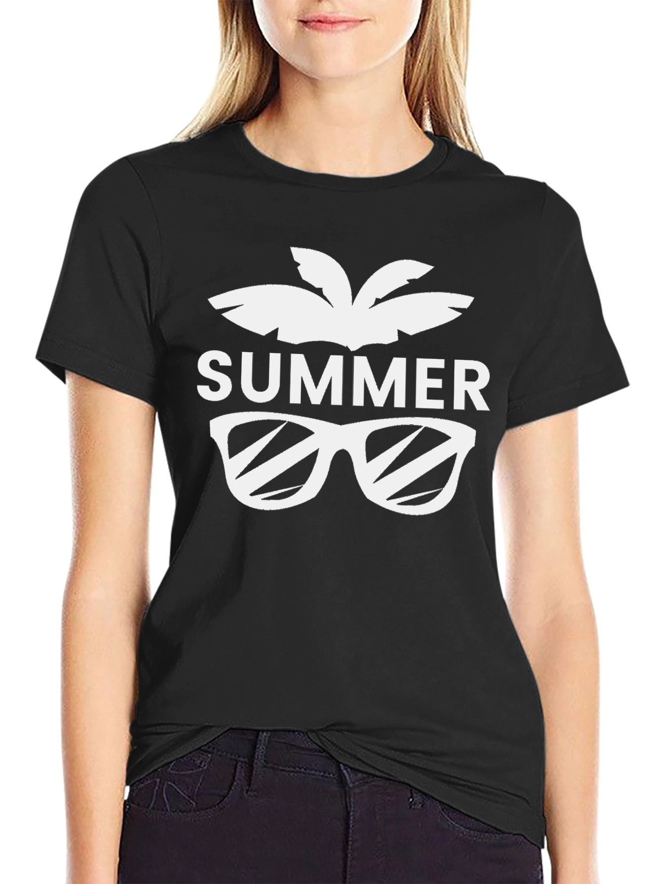 Summer Sunglasses T-Shirt - Black Graphic Tee