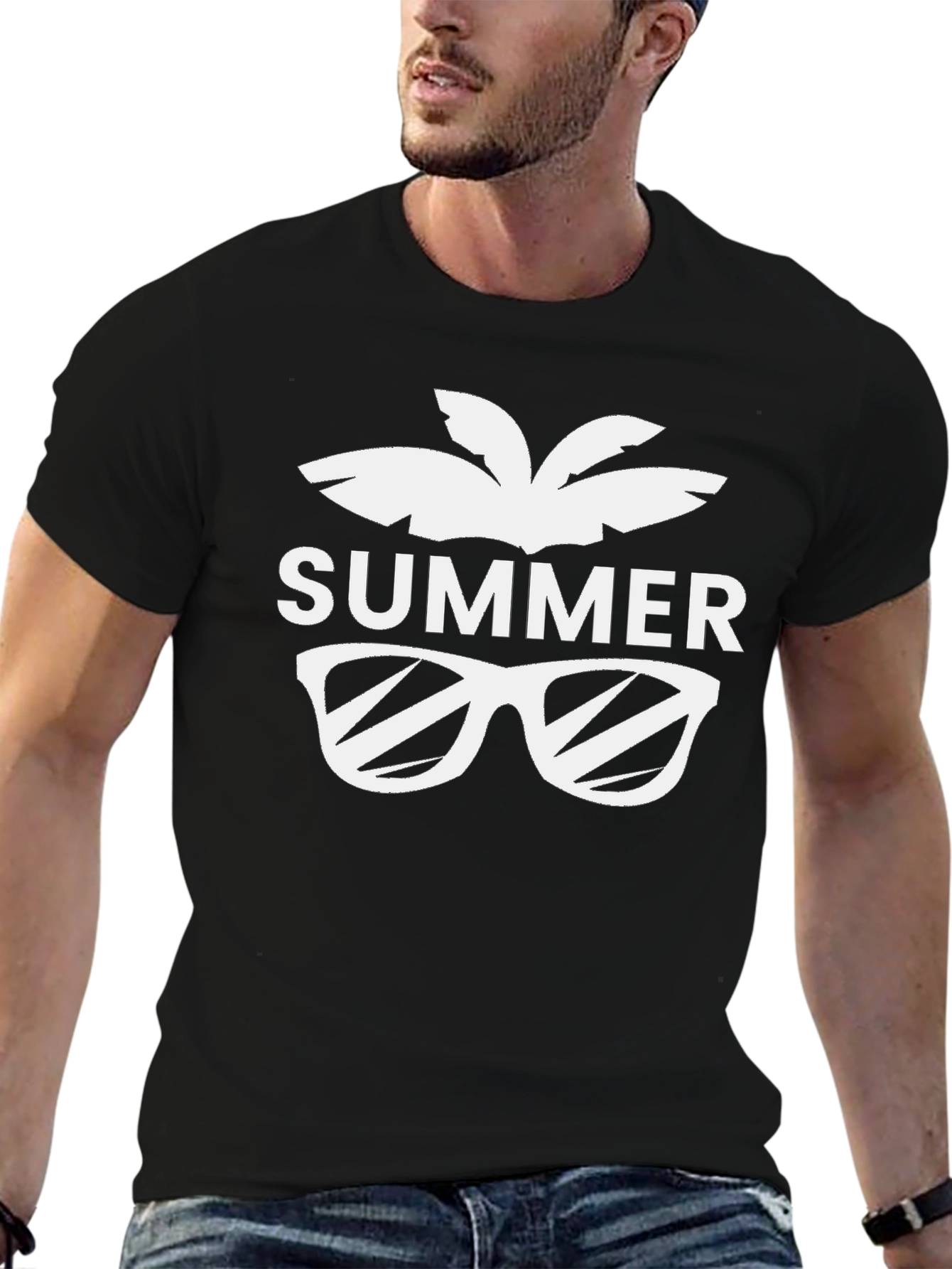 Summer Sunglasses T-Shirt - Black Graphic Tee