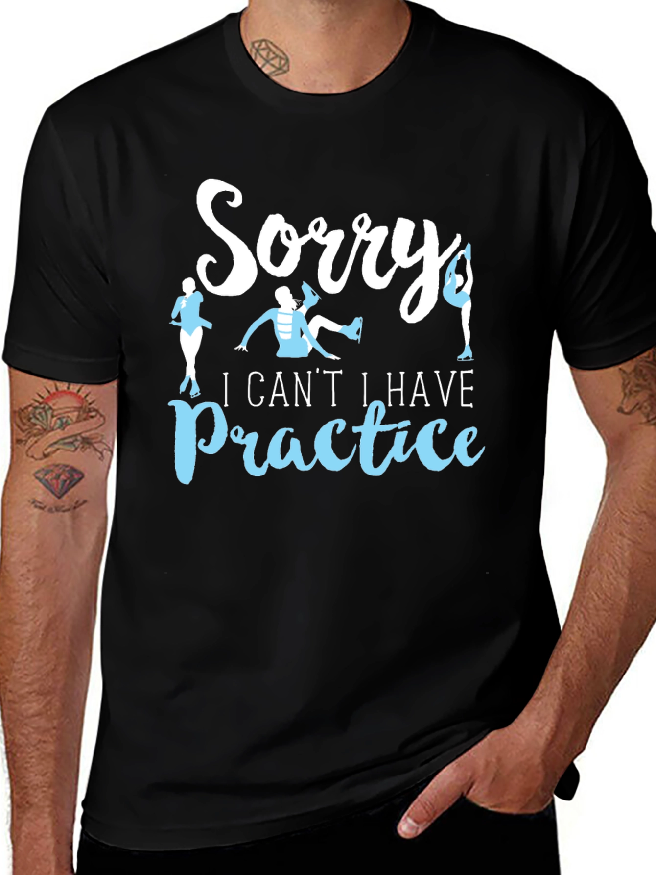 Sorry I Cant Ice Skating Practice T-Shirt