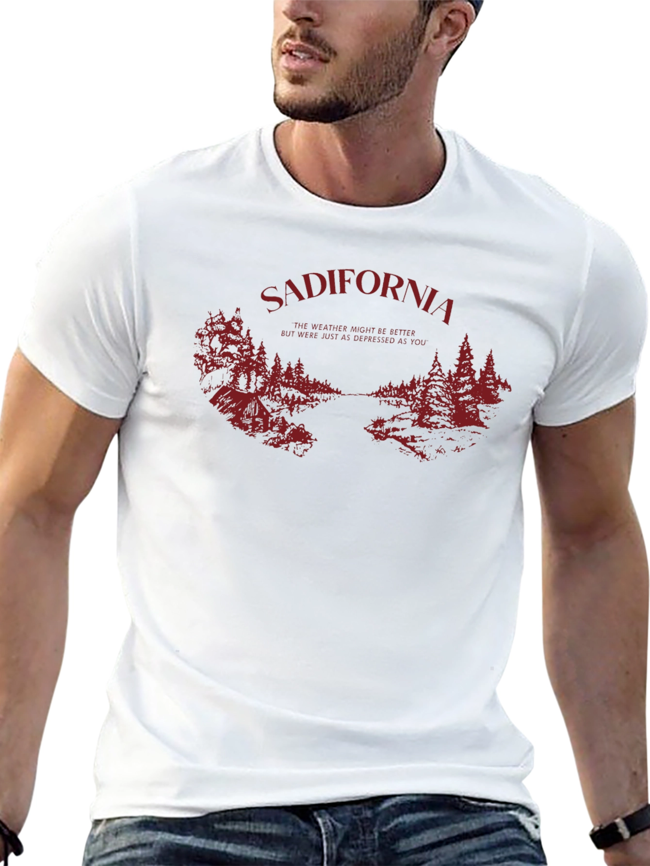 Sadifornia Graphic Print Black T-Shirt