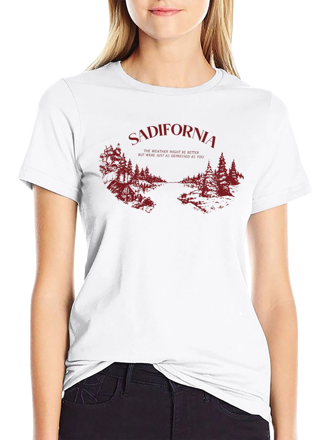 Sadifornia Graphic Print Black T-Shirt