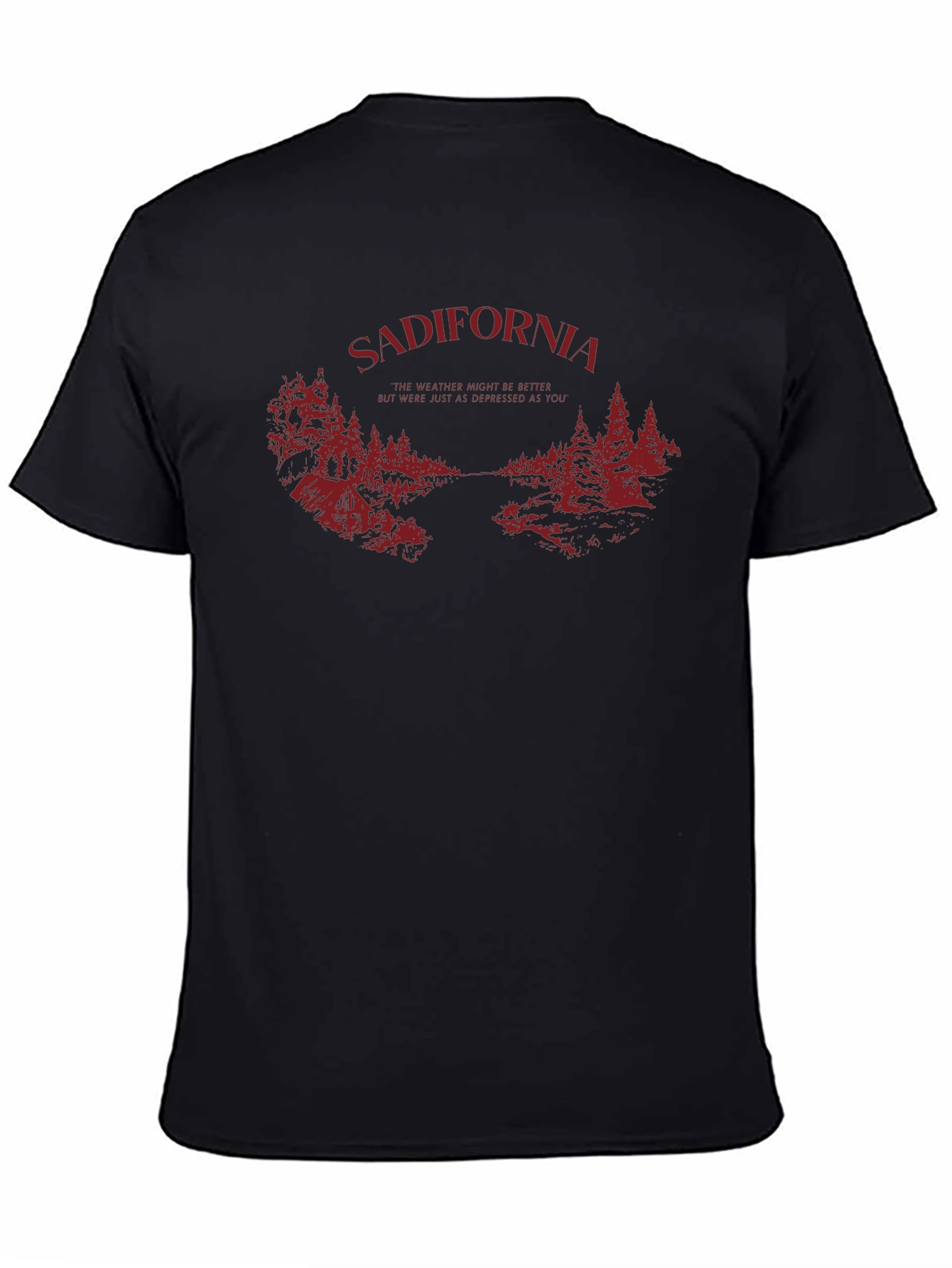 Sadifornia Graphic Print Black T-Shirt