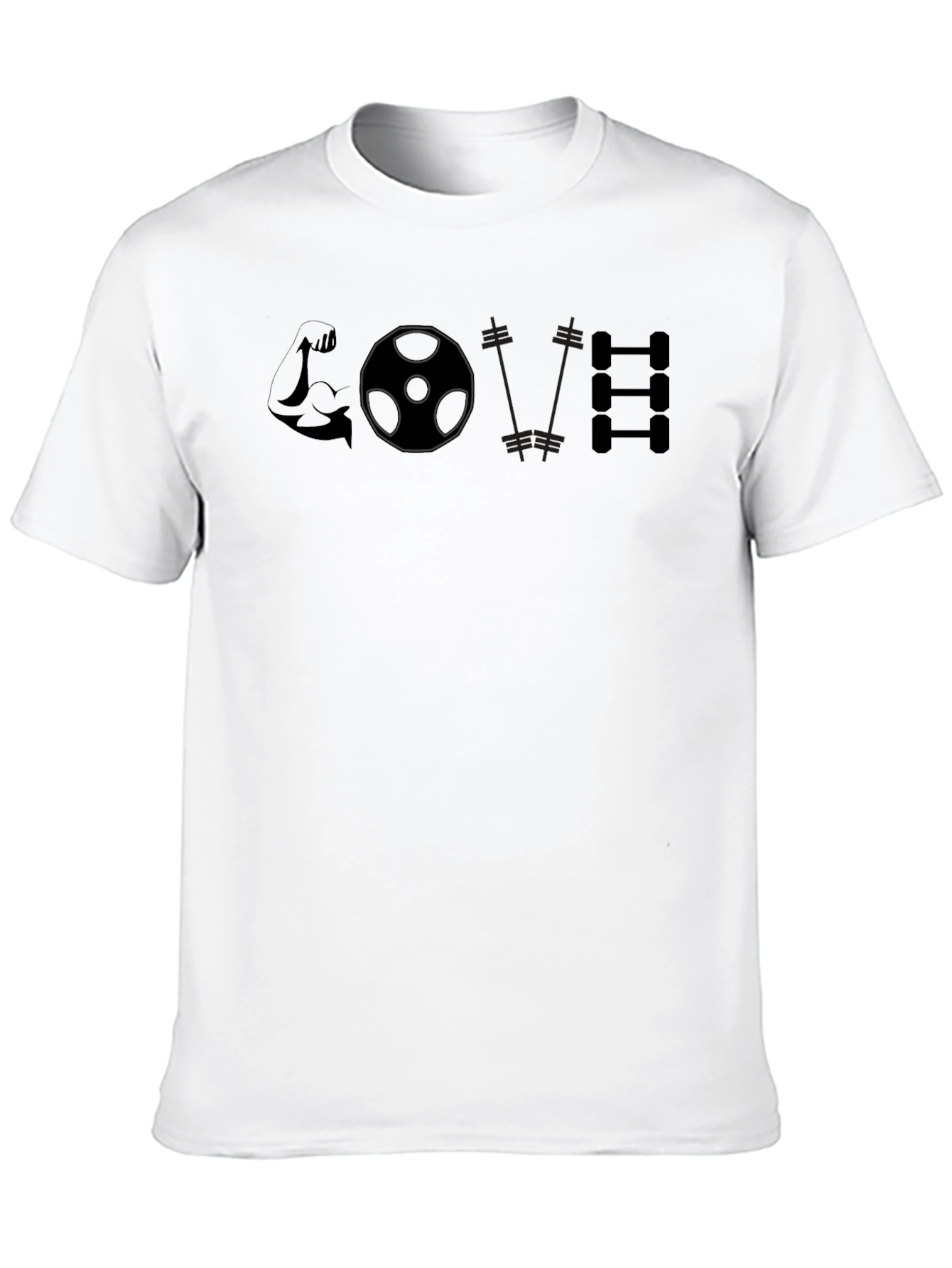 Gym Lover Graphic Tee - Black Cotton Fitness Shirt