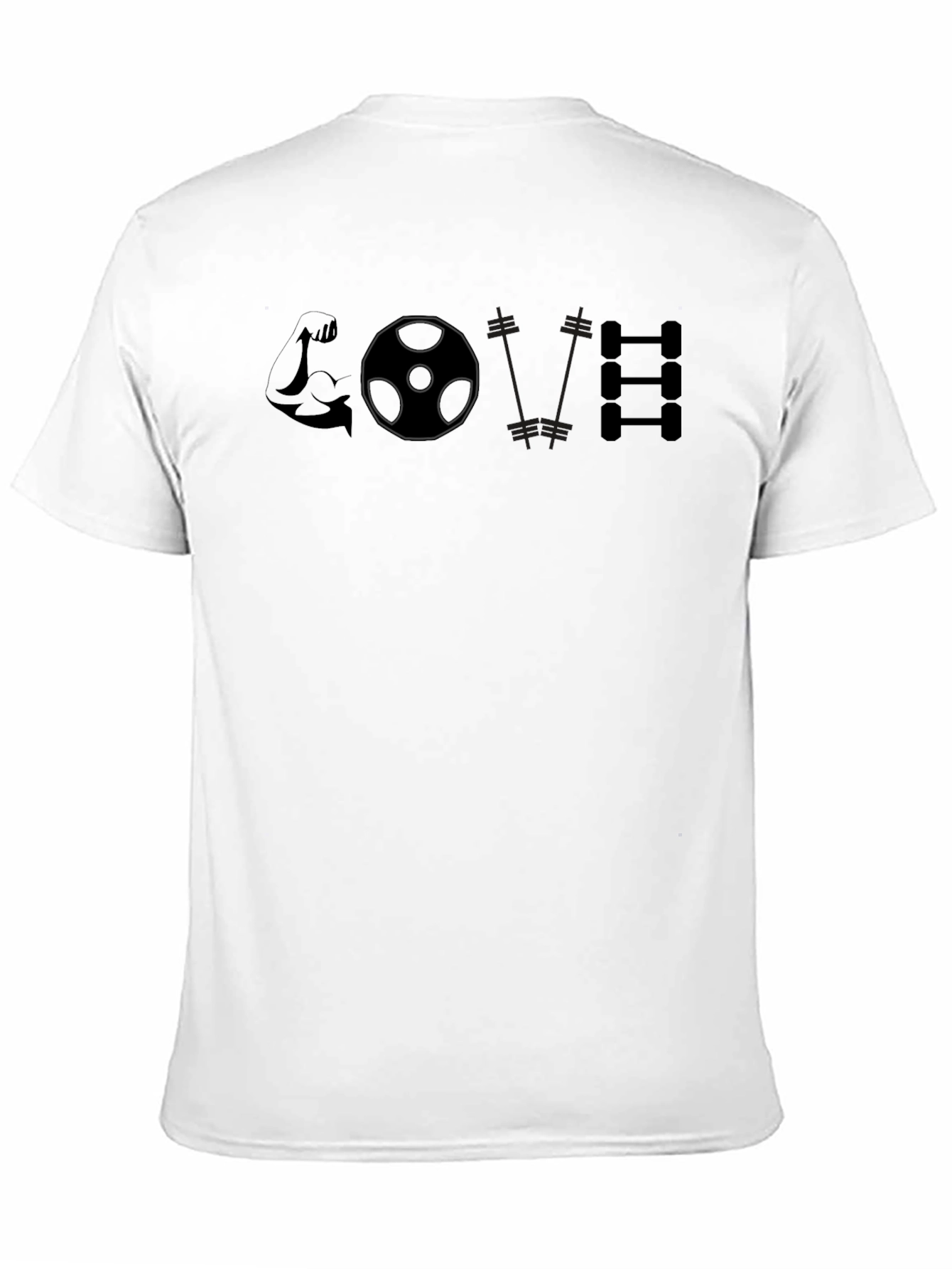 Gym Lover Graphic Tee - Black Cotton Fitness Shirt