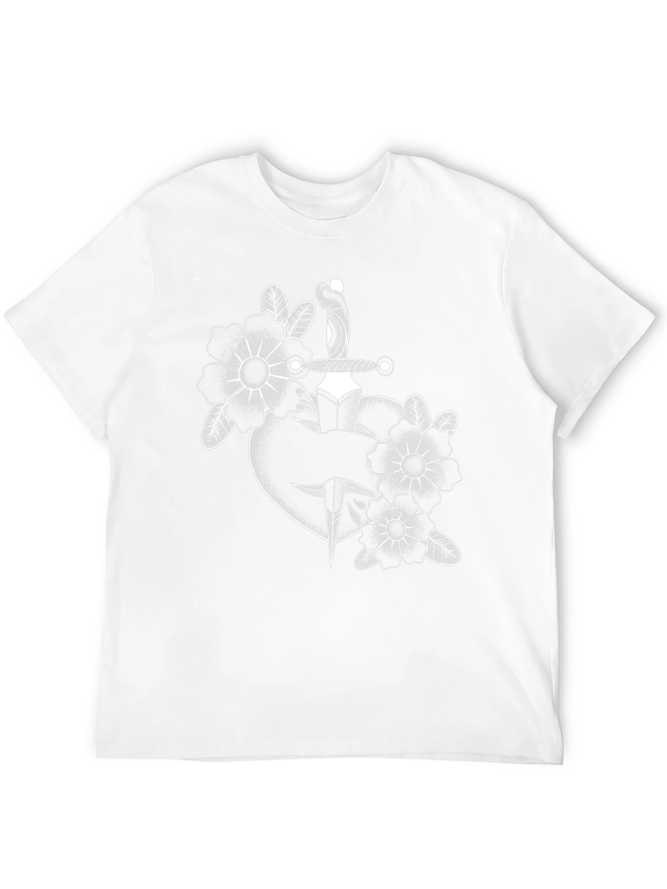 Tattoo Style Heart & Dagger Graphic T-Shirt