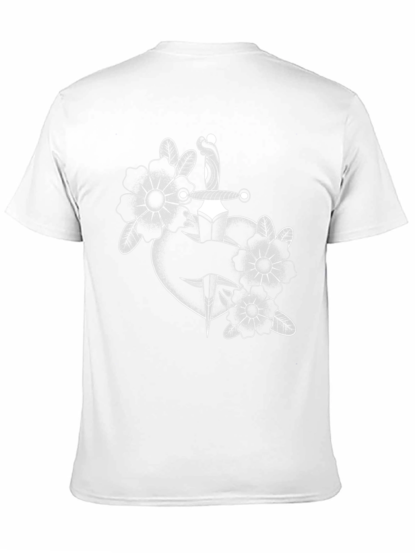 Tattoo Style Heart & Dagger Graphic T-Shirt