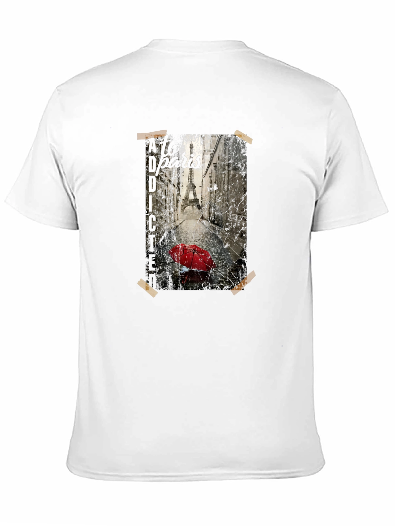 Paris Street Scene Graphic Tee - Black