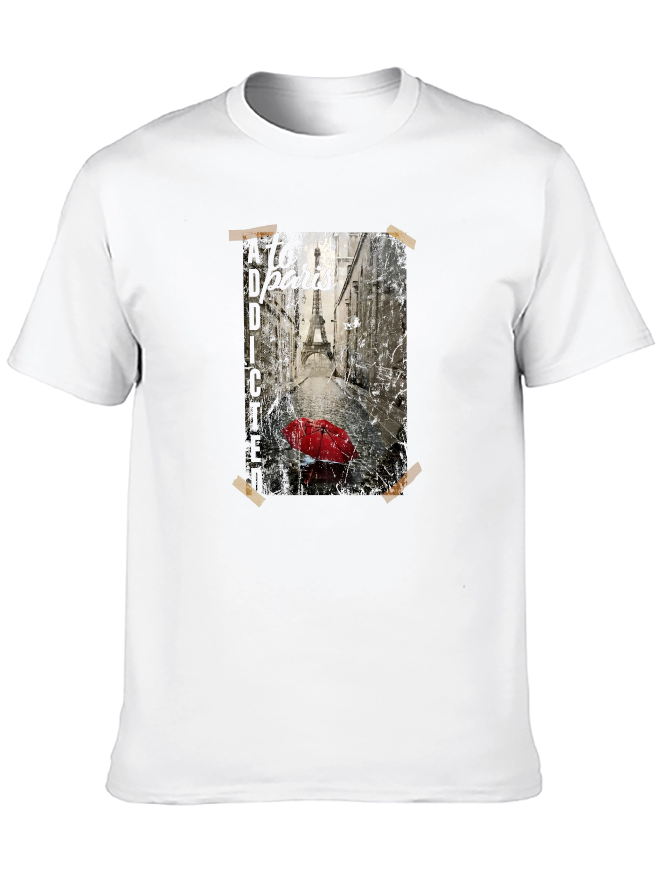Paris Street Scene Graphic Tee - Black