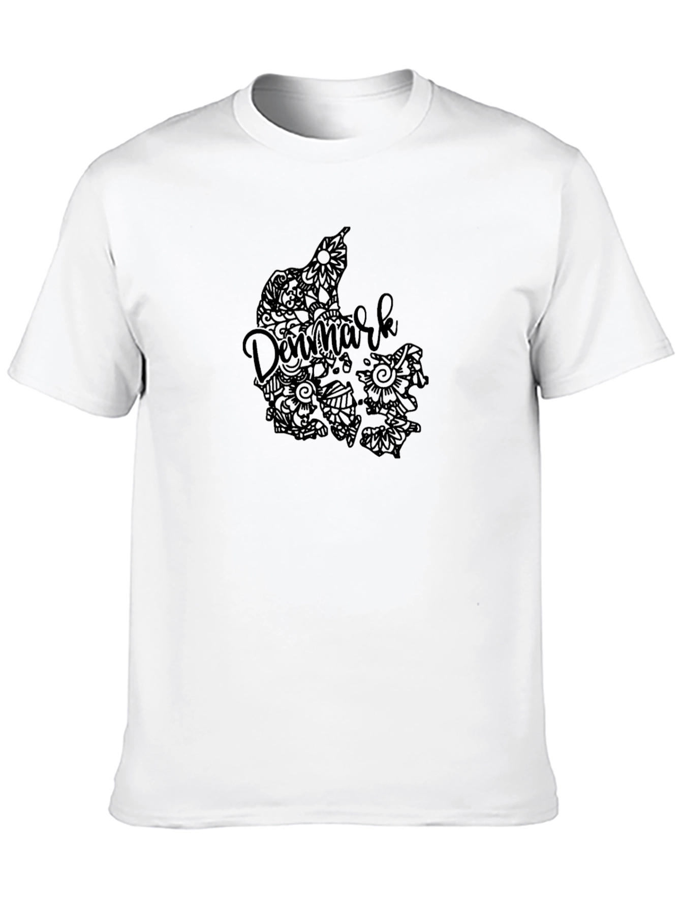 Denmark Map Graphic T-Shirt - Black