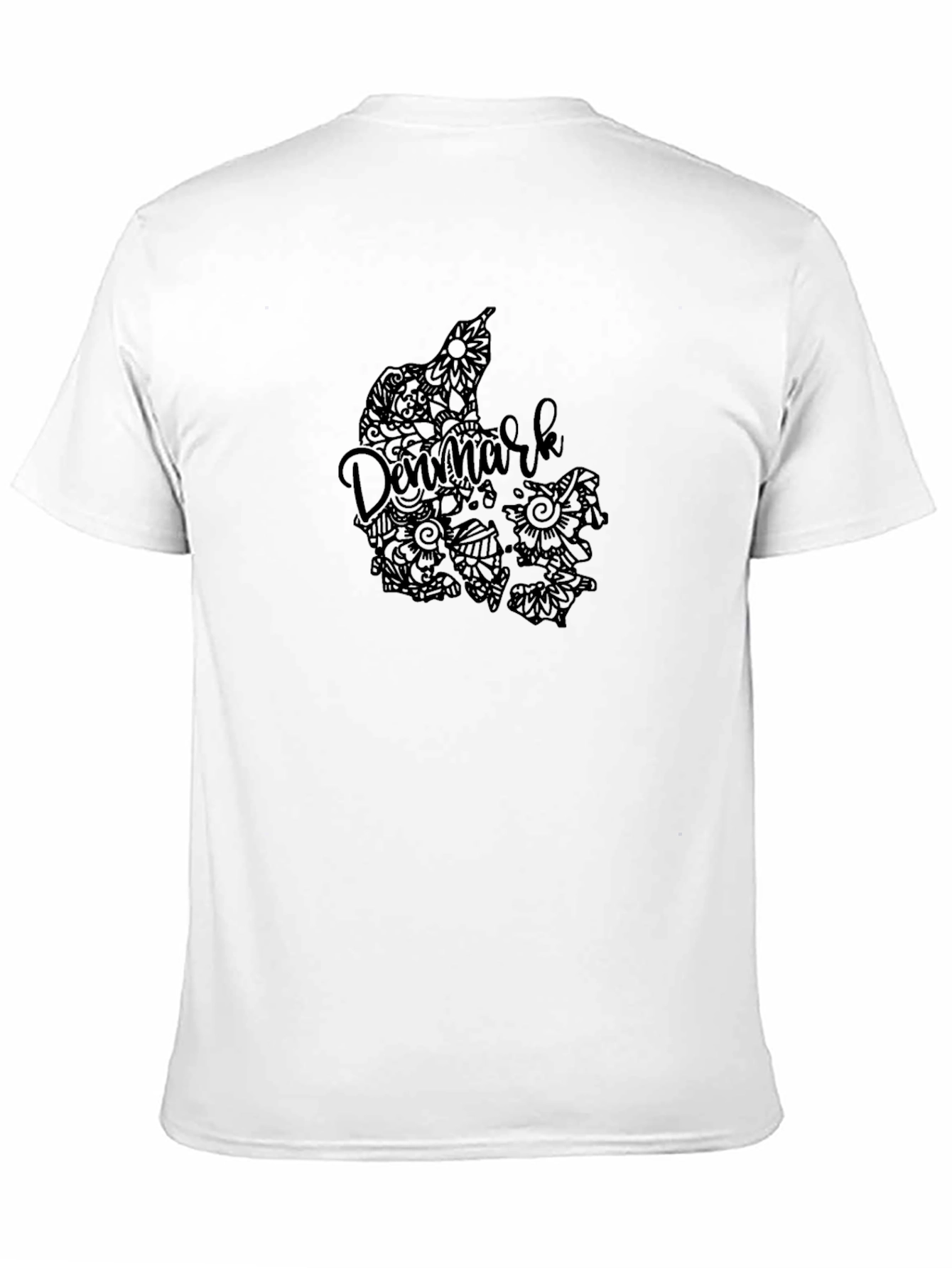 Denmark Map Graphic T-Shirt - Black