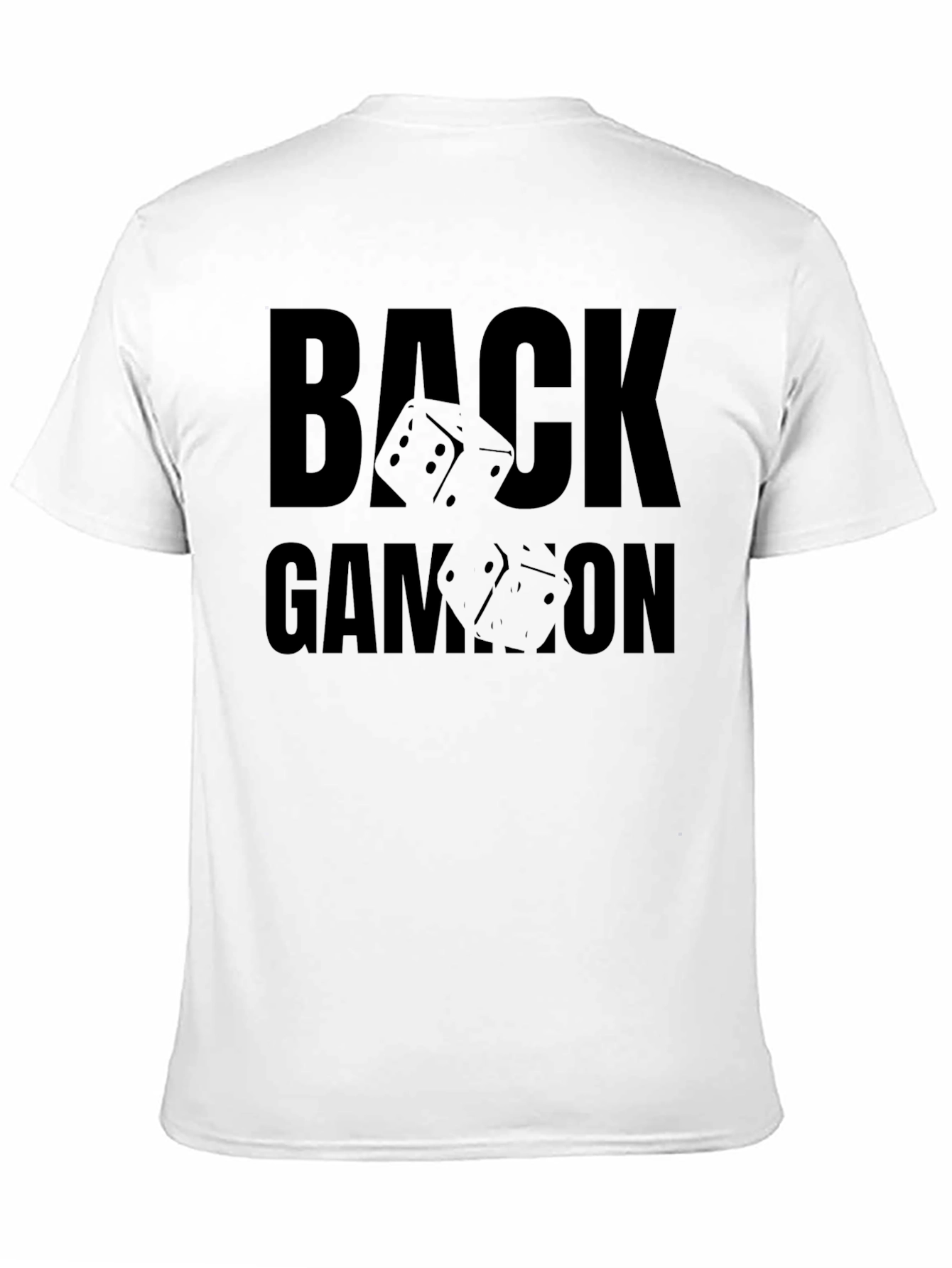 Backgammon Dice Graphic Tee - Black Cotton