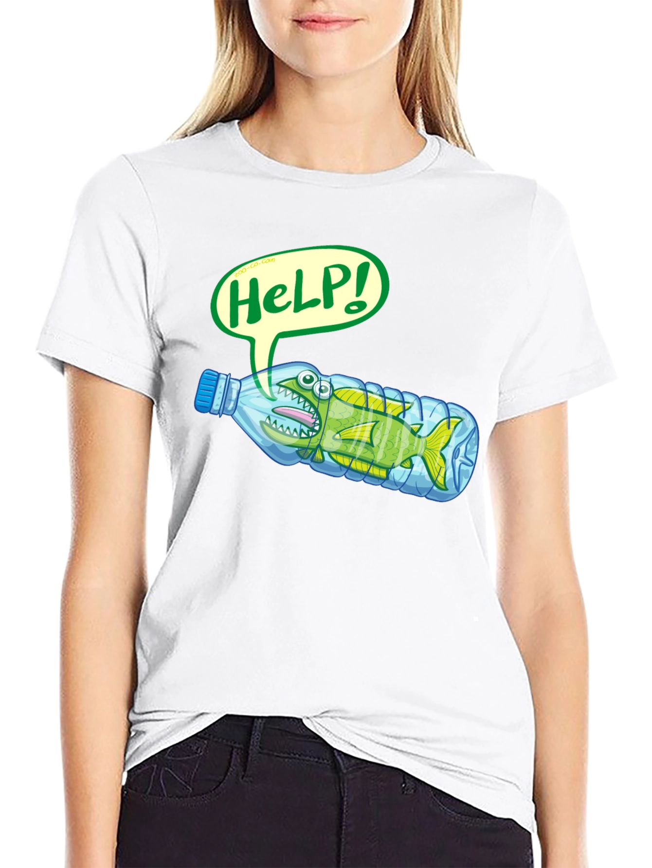 Save the Ocean T-Shirt - Fish in Bottle
