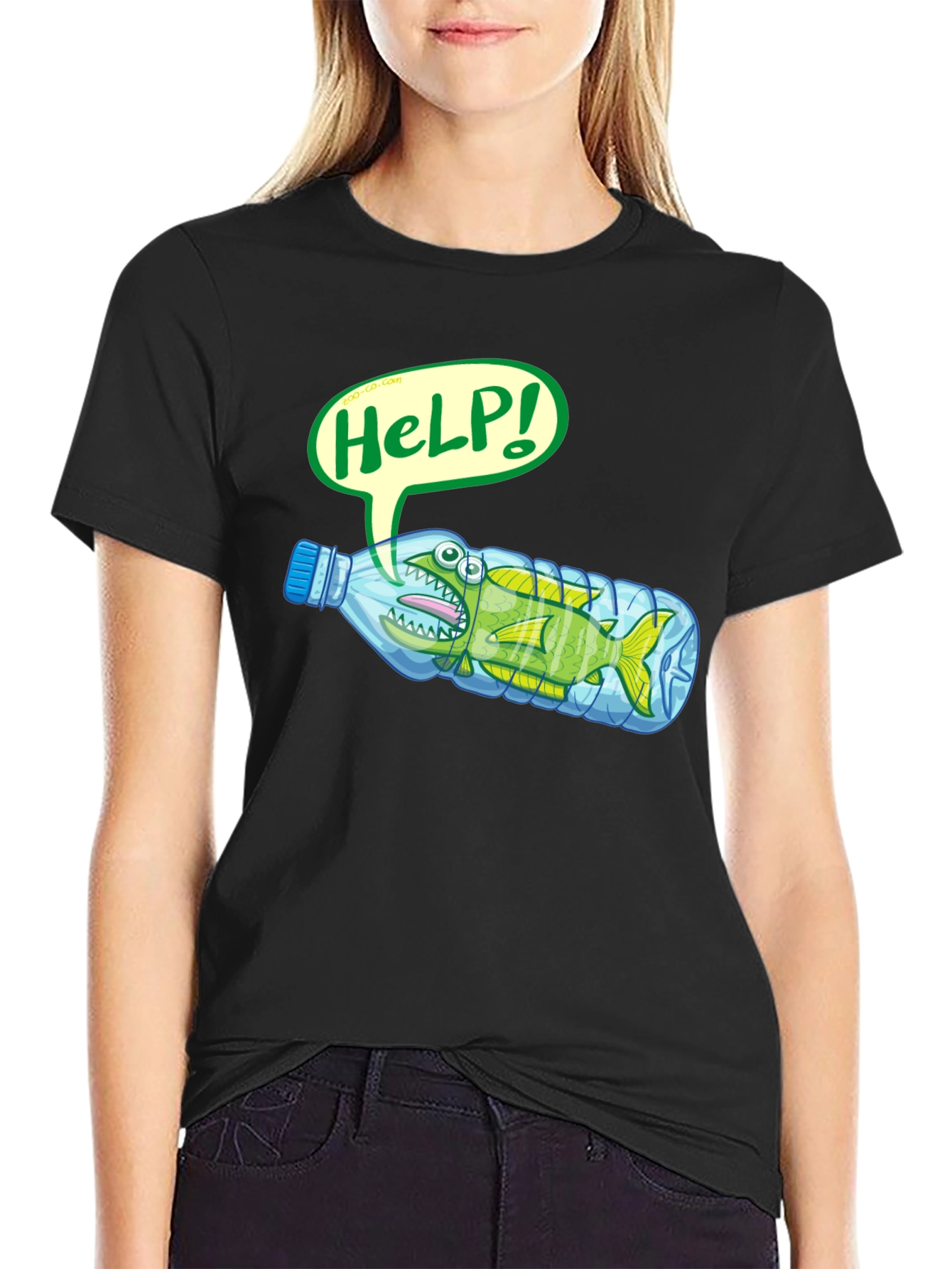 Save the Ocean T-Shirt - Fish in Bottle