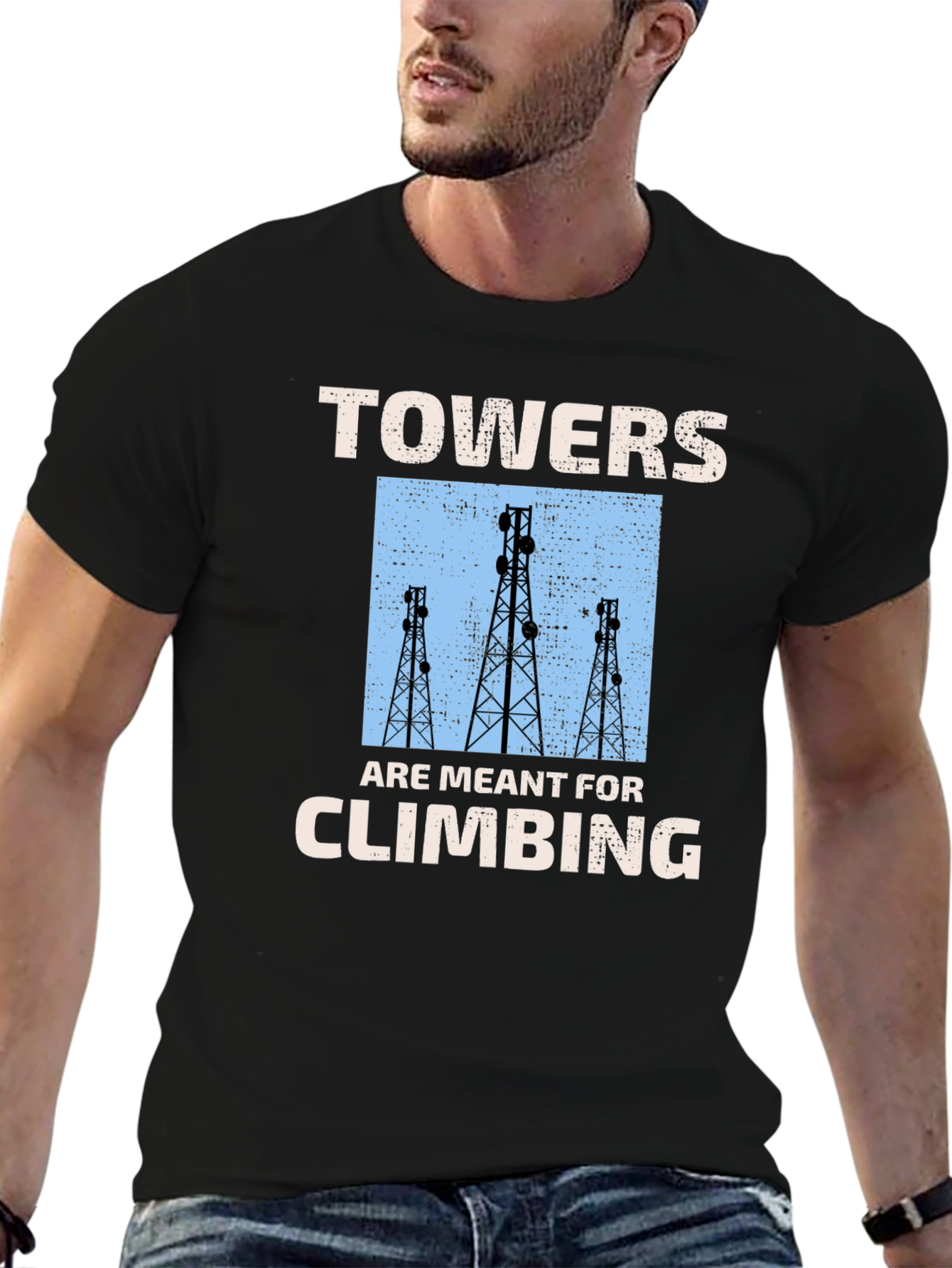 Towers Climbing Graphic Tee - Black