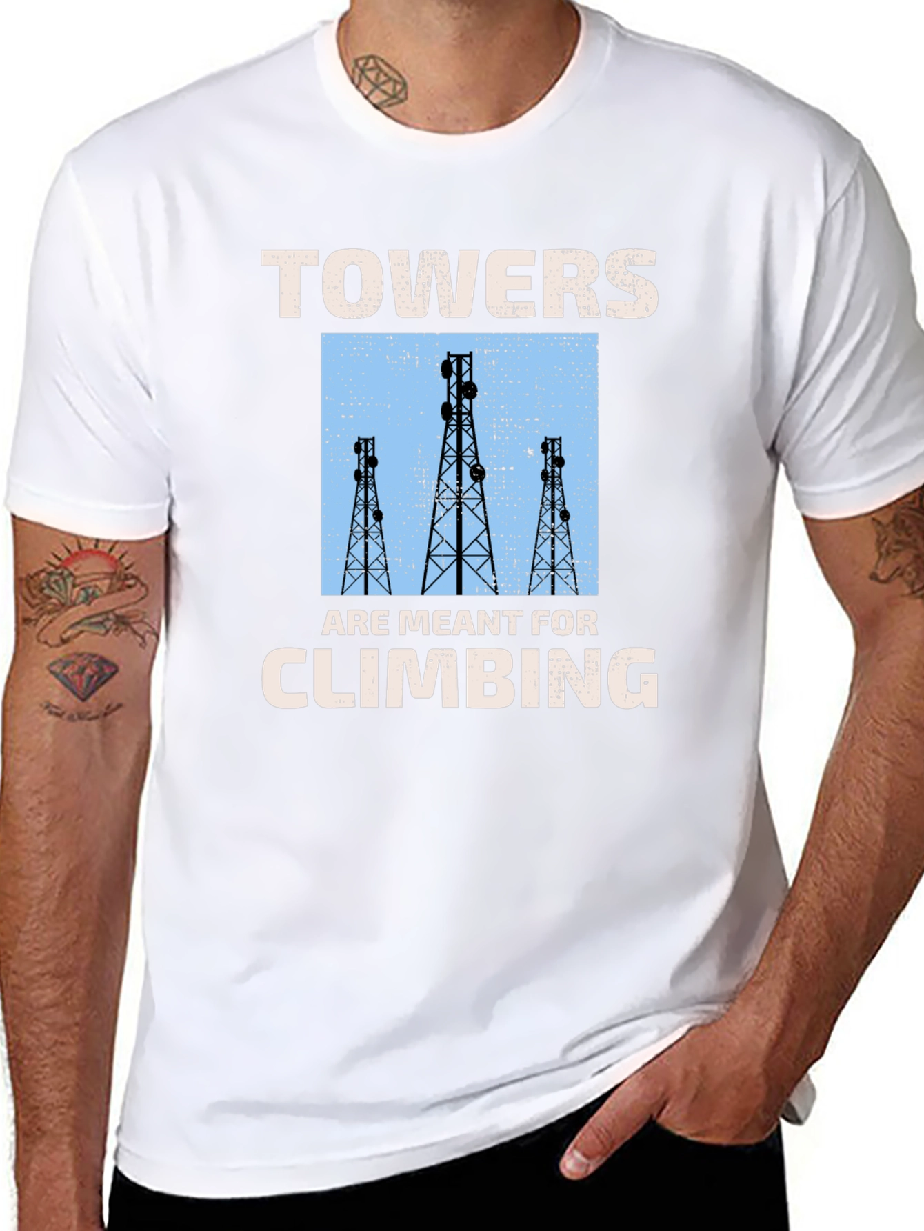 Towers Climbing Graphic Tee - Black