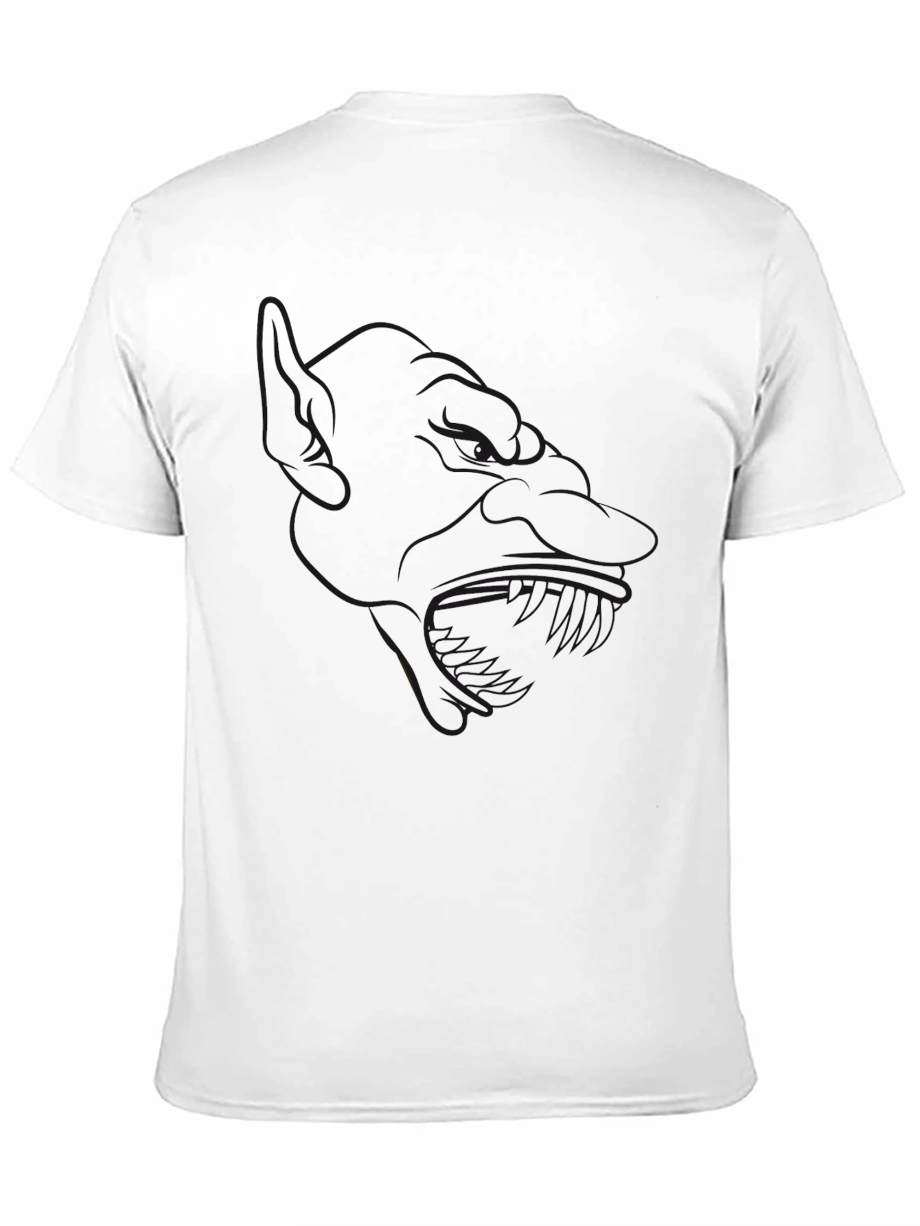 Mens Solid Black Casual T-Shirt