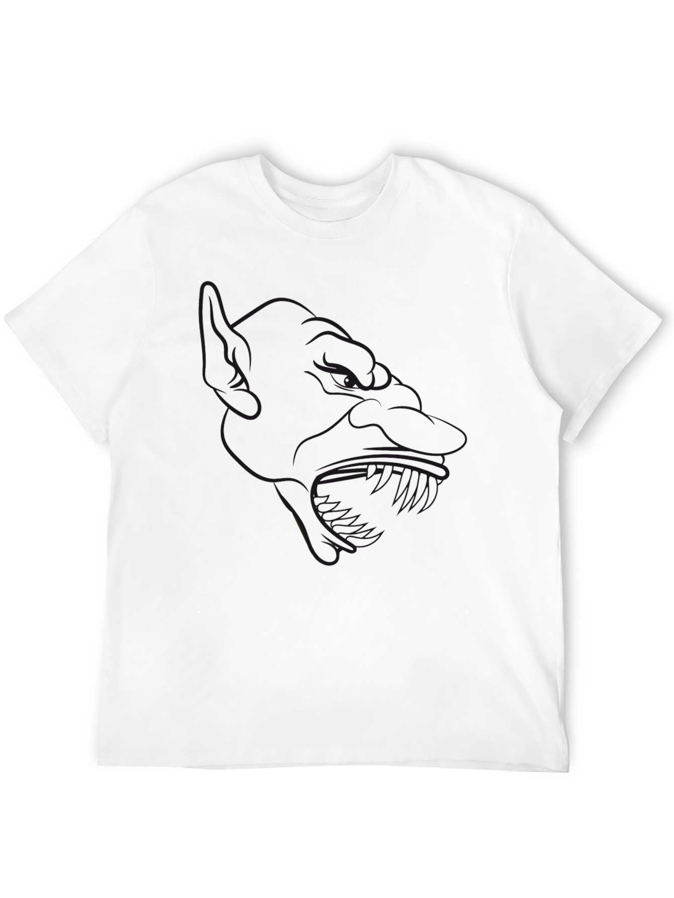 Mens Solid Black Casual T-Shirt