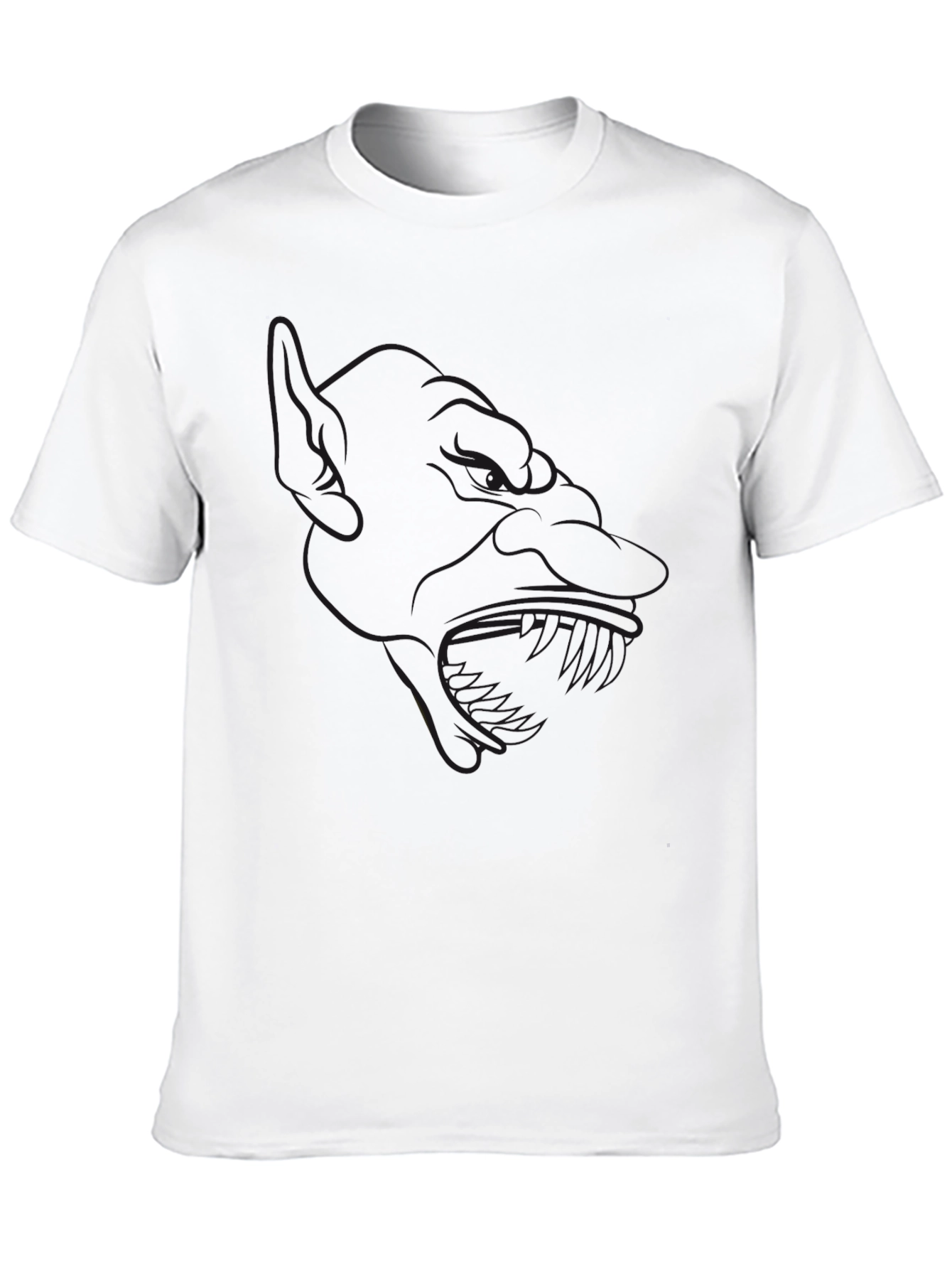 Mens Solid Black Casual T-Shirt