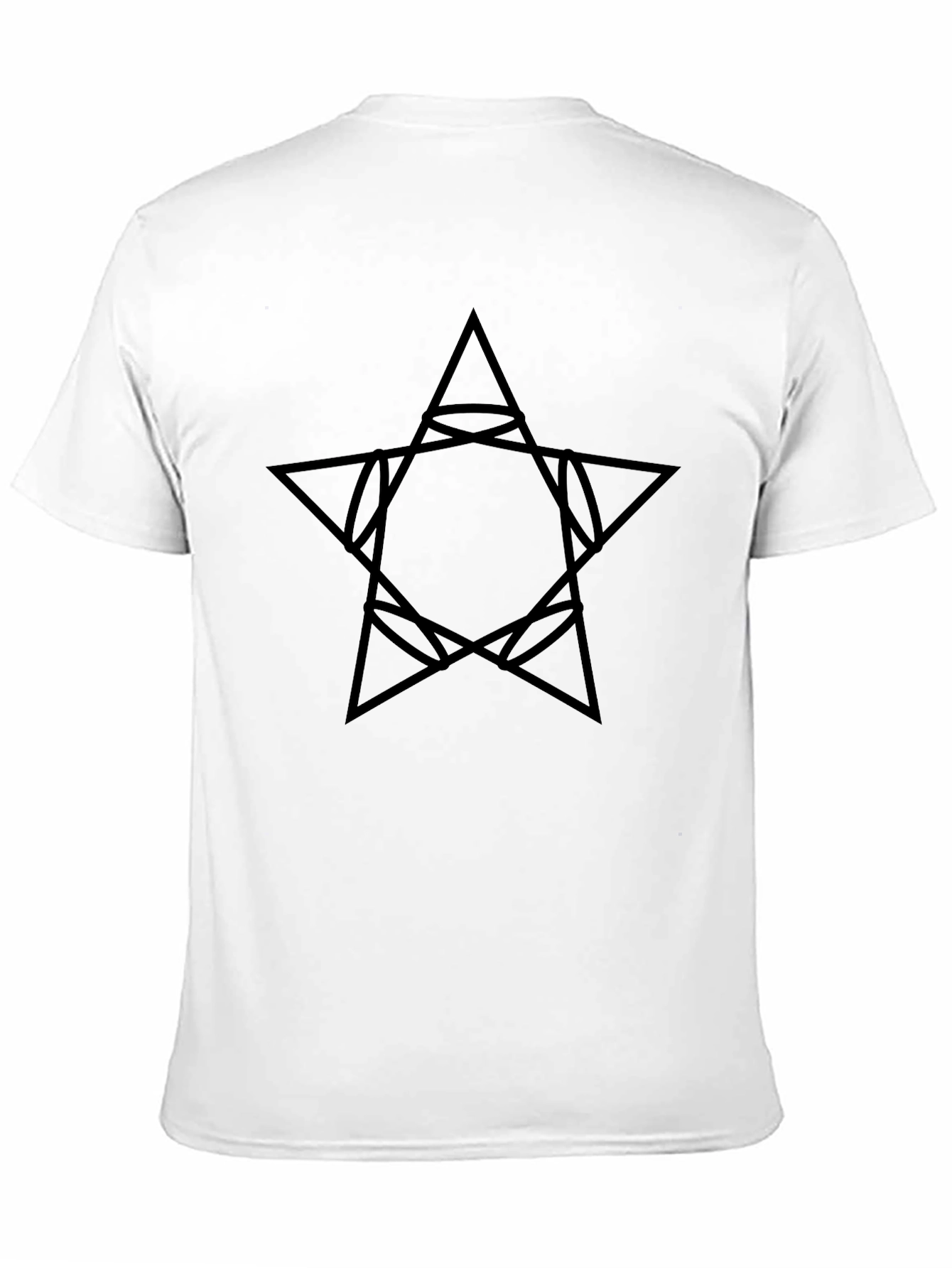Geometric Star Graphic Black T-Shirt