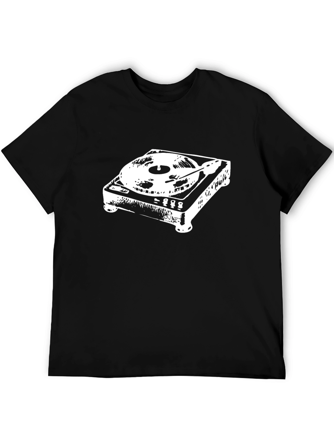 DJ Turntable Graphic T-Shirt - Black
