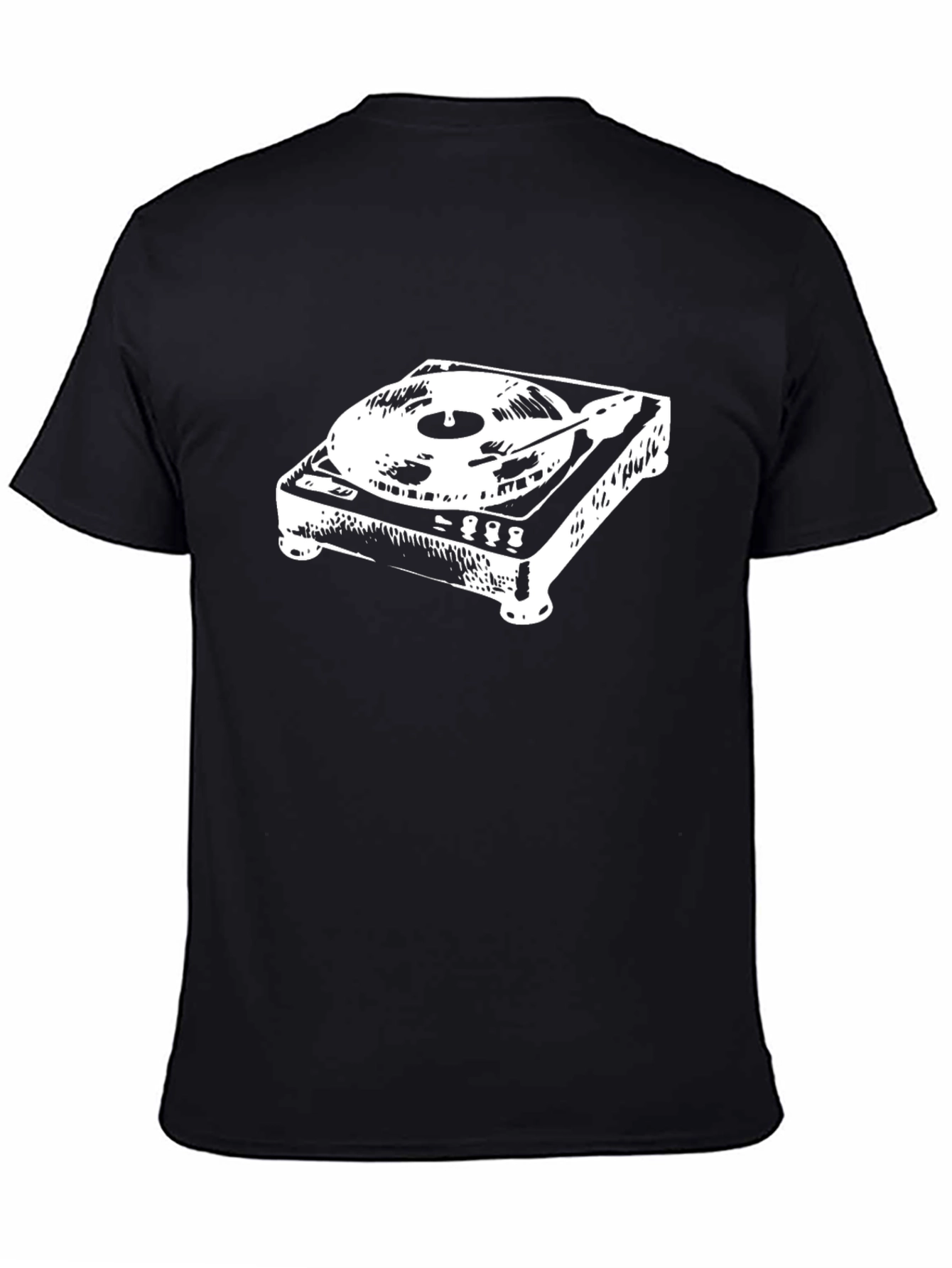 DJ Turntable Graphic T-Shirt - Black