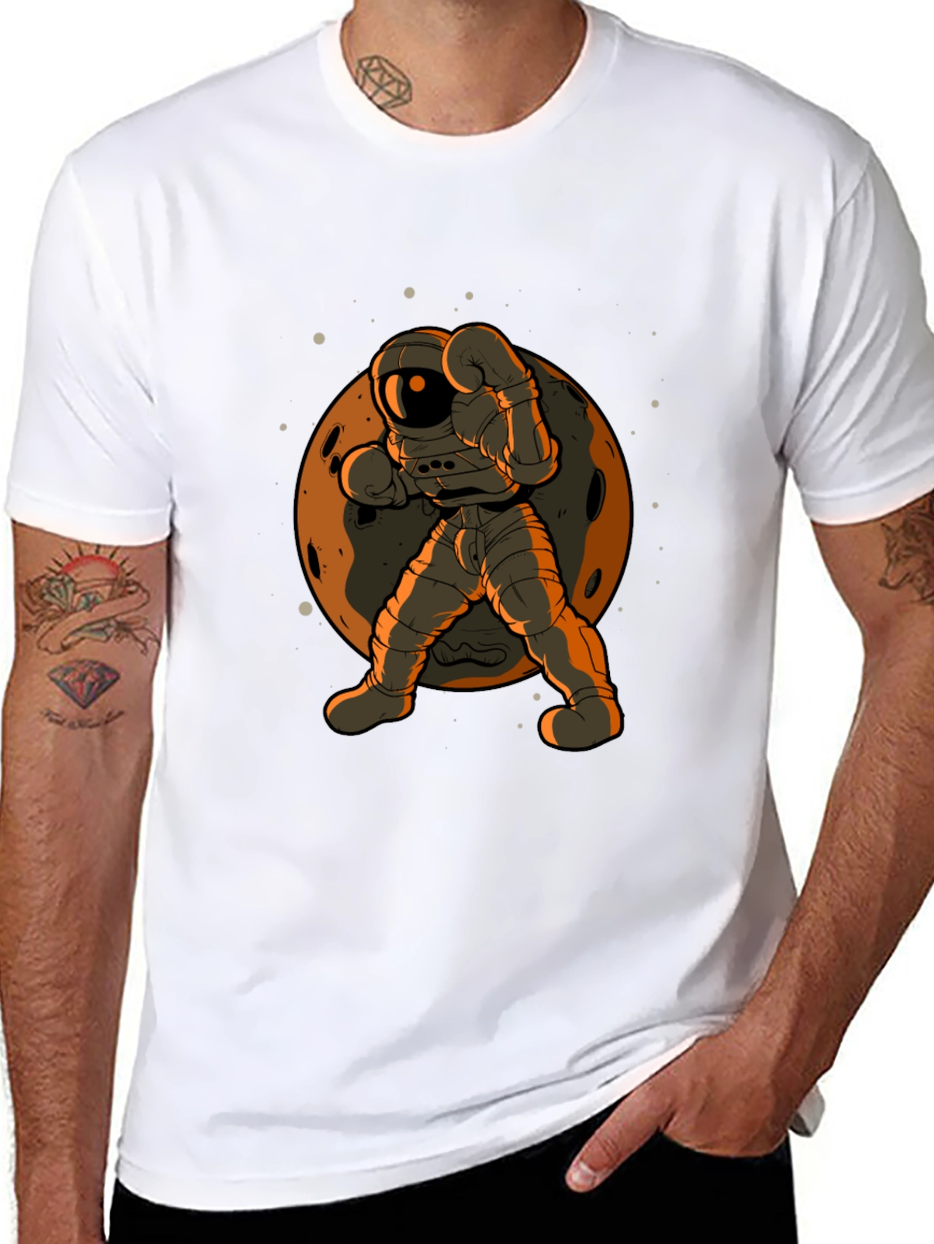 Astronaut Boxer T-Shirt - Space Punch!