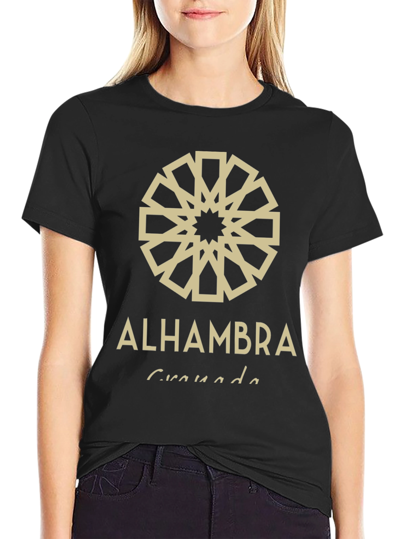 Alhambra Granada Graphic Tee - Black