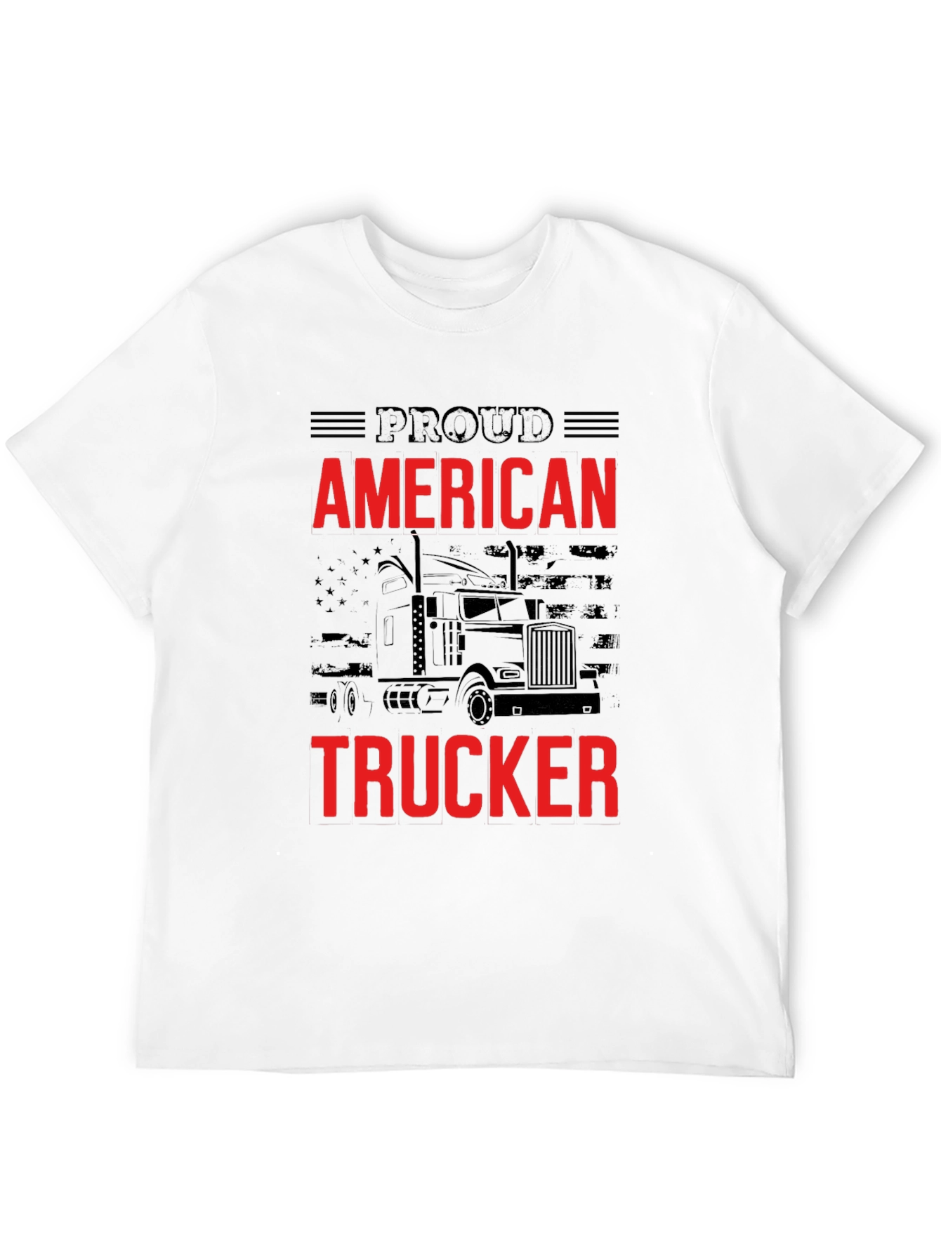 Proud American Trucker Graphic T-Shirt