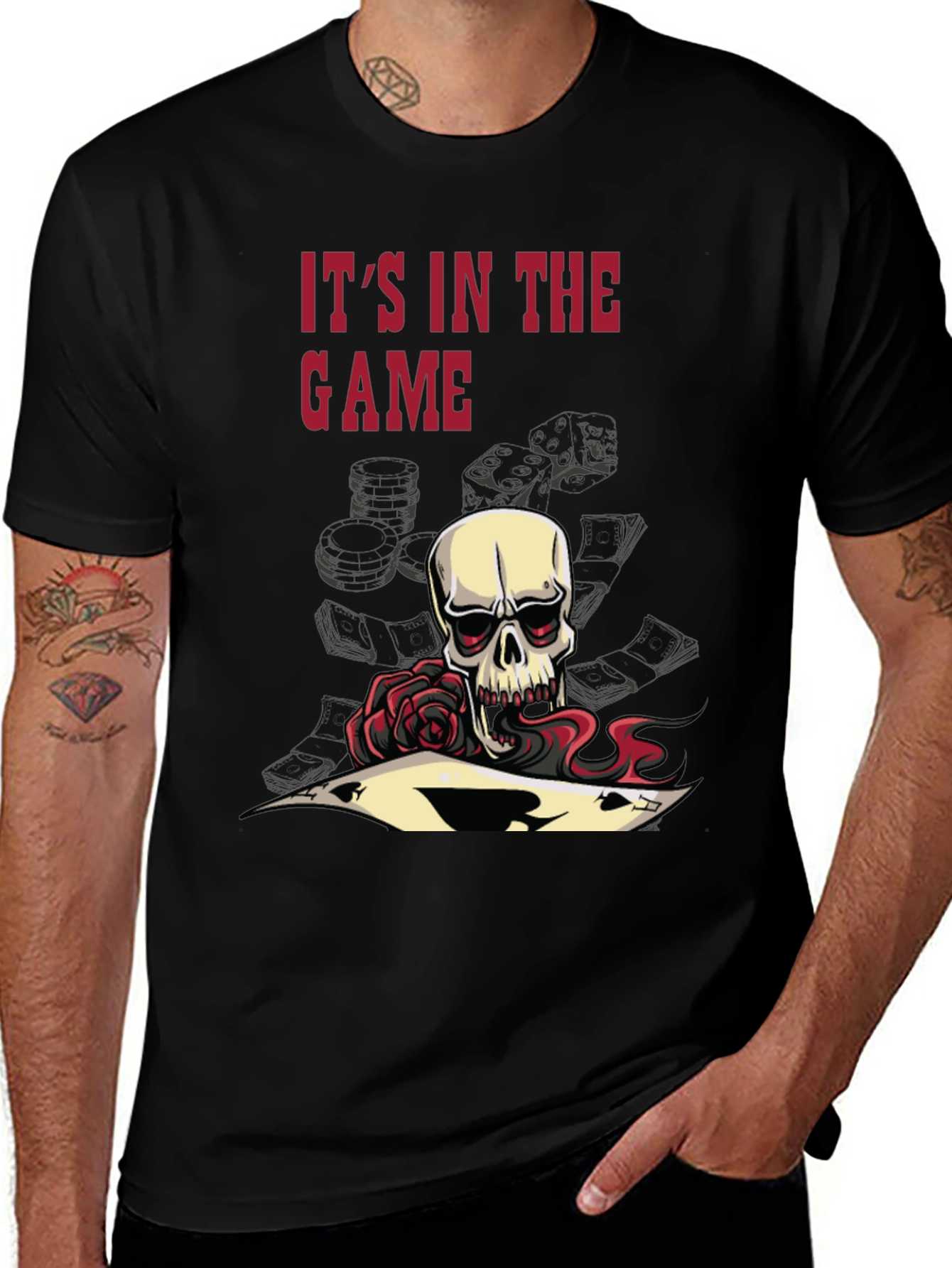 Gamblers Skull Tee - Its in the Game!