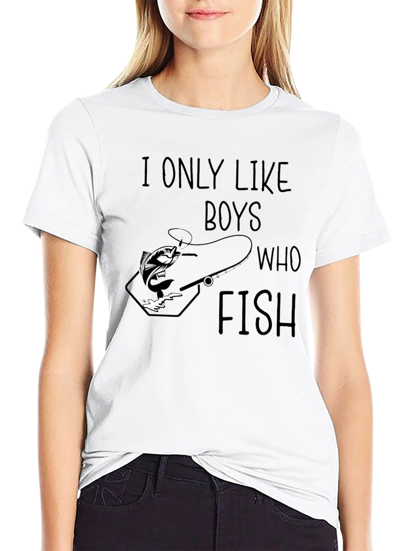 I Only Like Boys Who Fish Graphic Tee