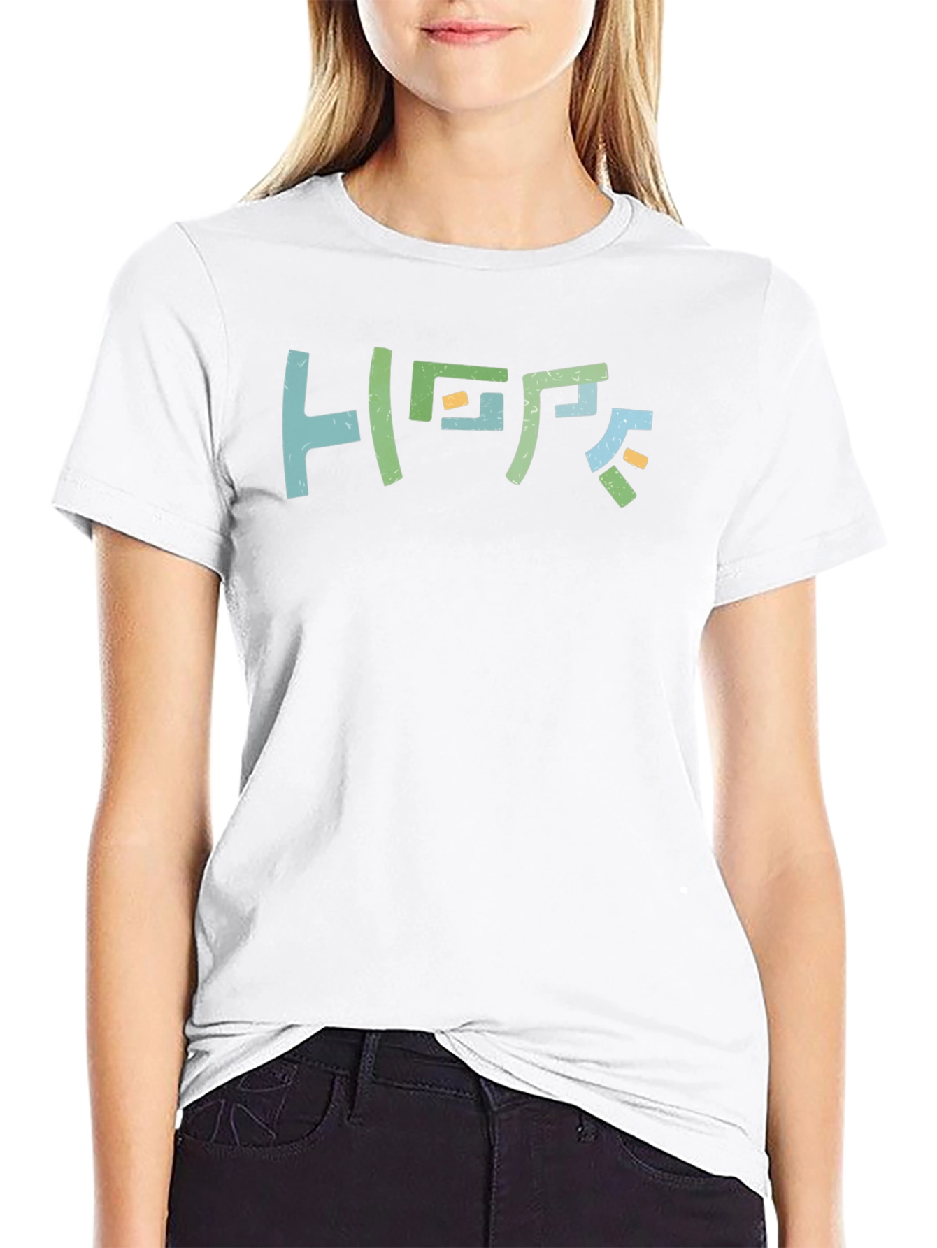 Abstract HOPE Graphic T-Shirt - Modern Casual Wear