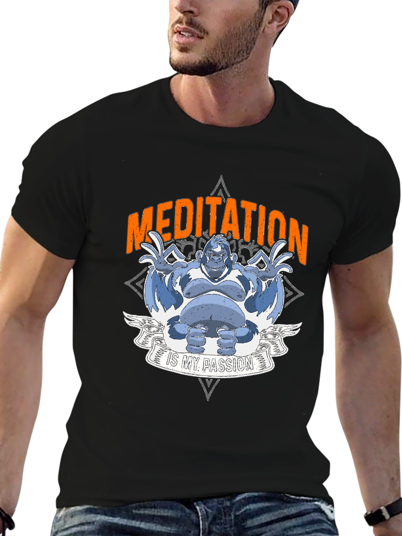 Meditation Gorilla T-Shirt: Find Your Zen