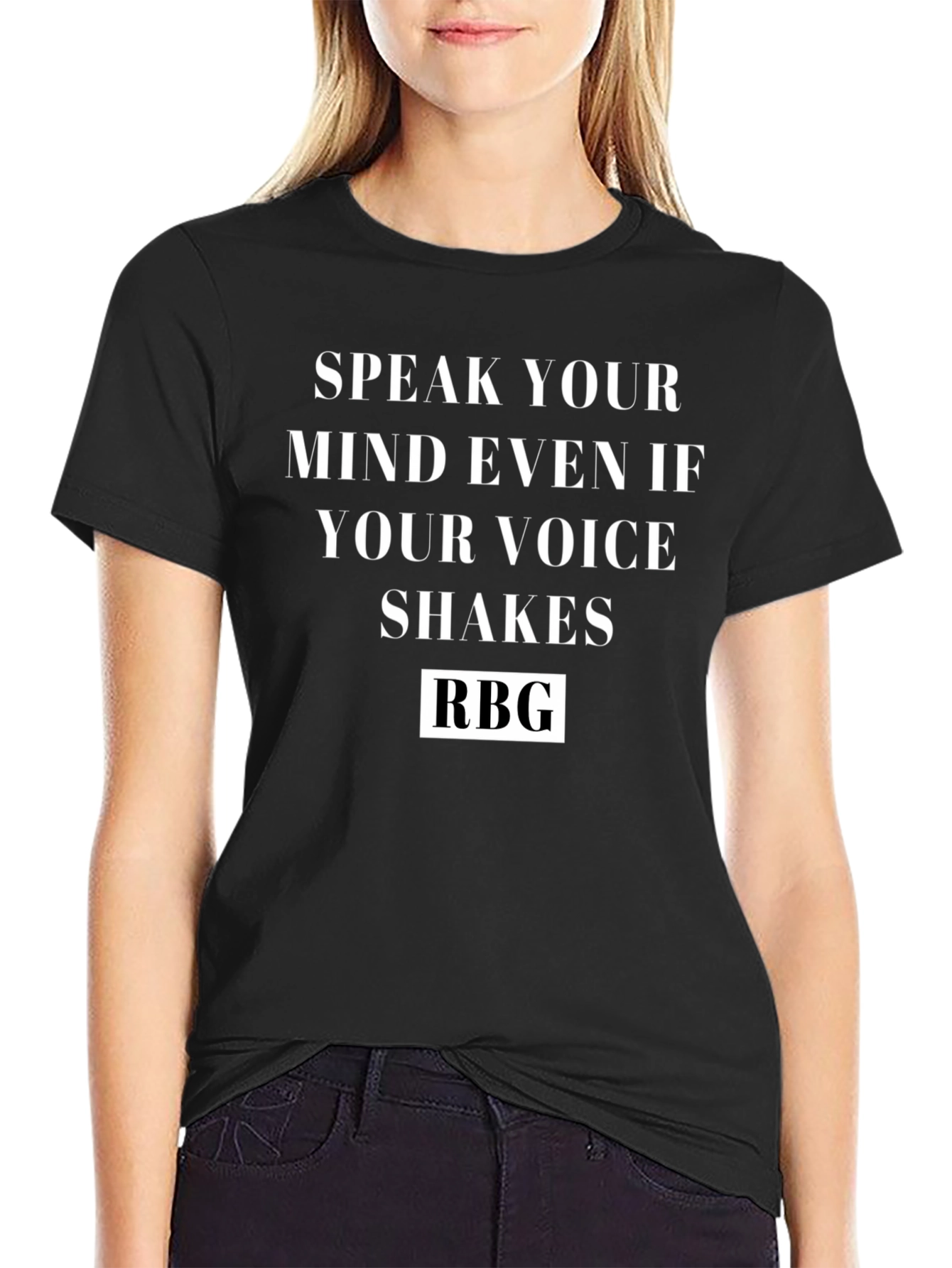 Speak Your Mind RBG Black T-Shirt