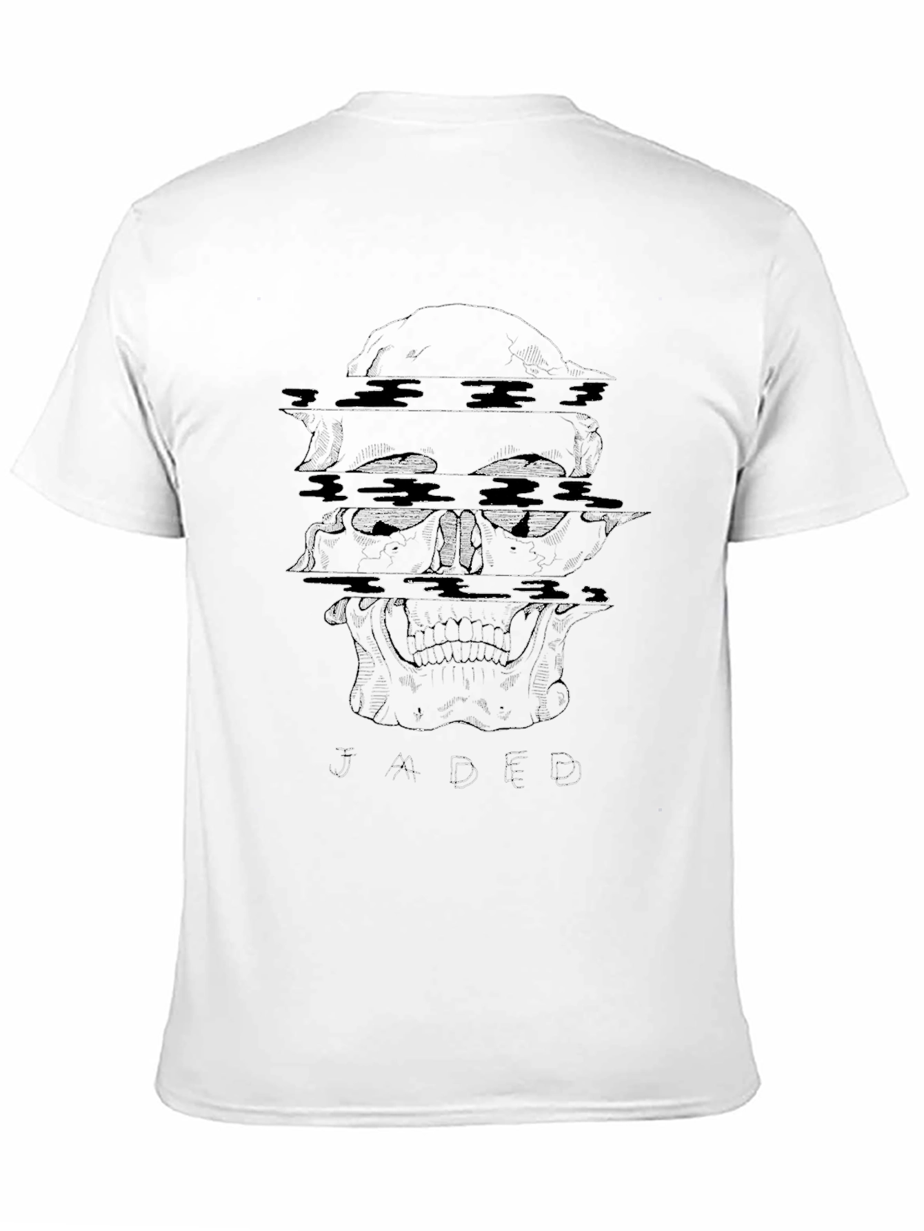 Glitch Skull Tee - Jaded Graphic T-Shirt