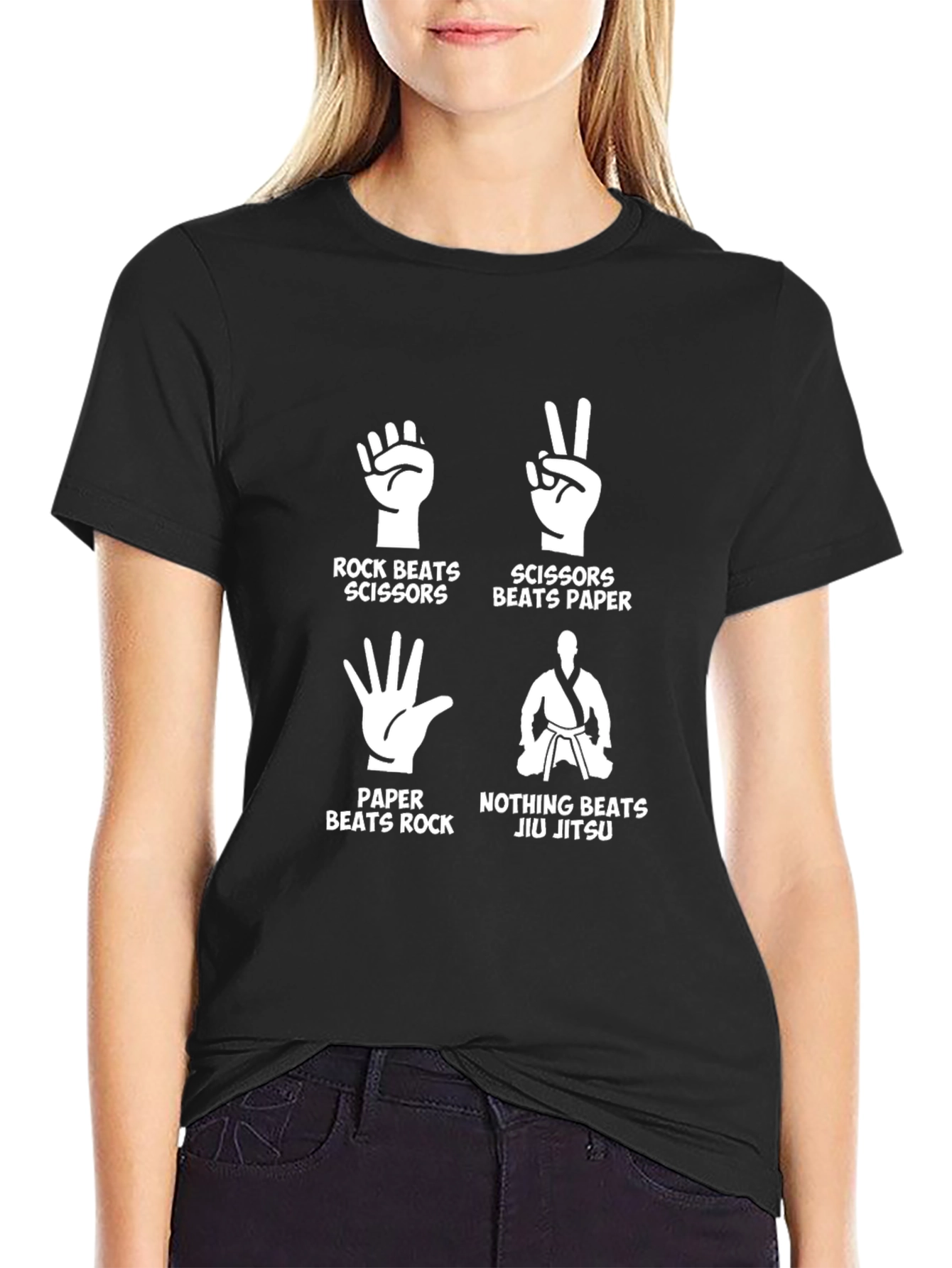 Rock Paper Scissors Jiu Jitsu Graphic T-Shirt