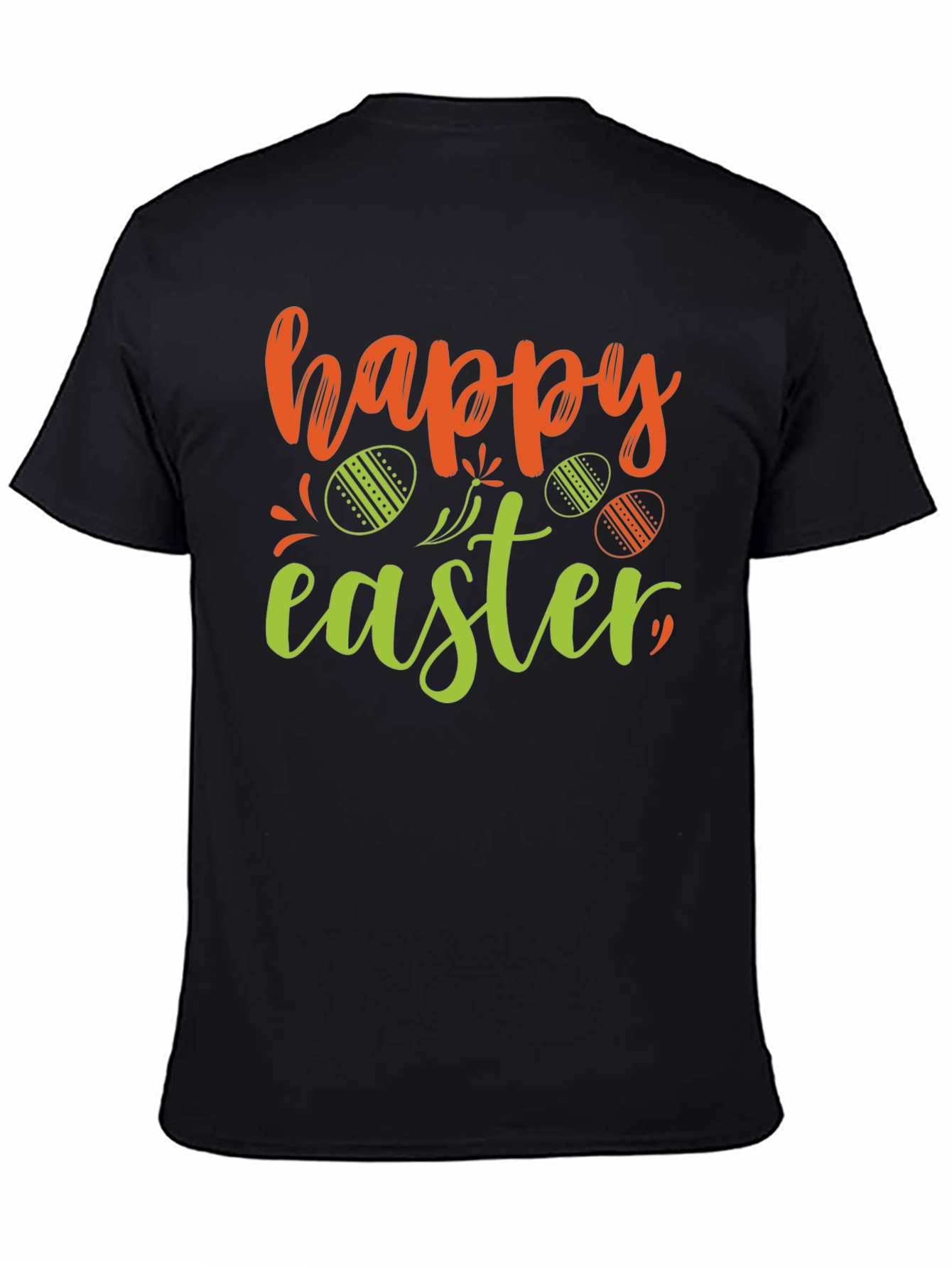 Happy Easter T-Shirt Black Holiday Tee