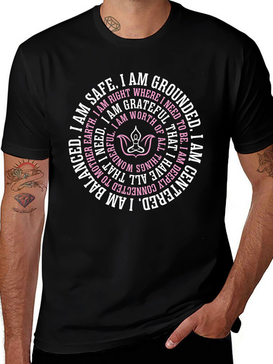 Affirmation Circle Black T-Shirt