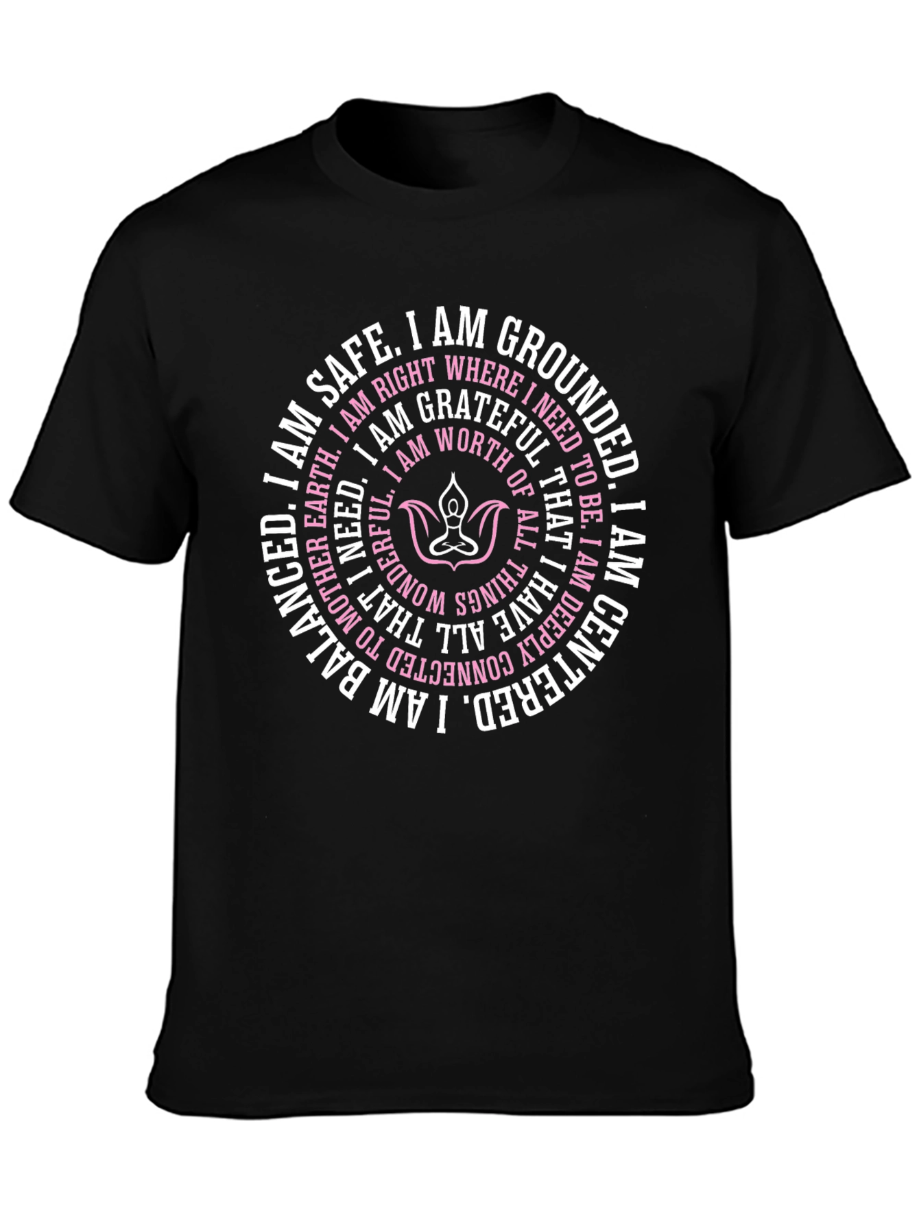 Affirmation Circle Black T-Shirt