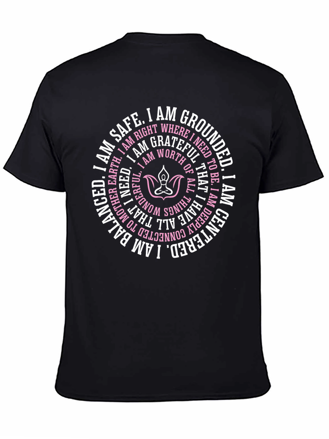 Affirmation Circle Black T-Shirt