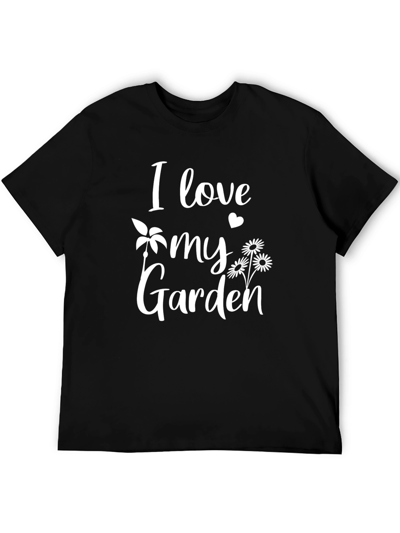I Love My Garden Black T-Shirt